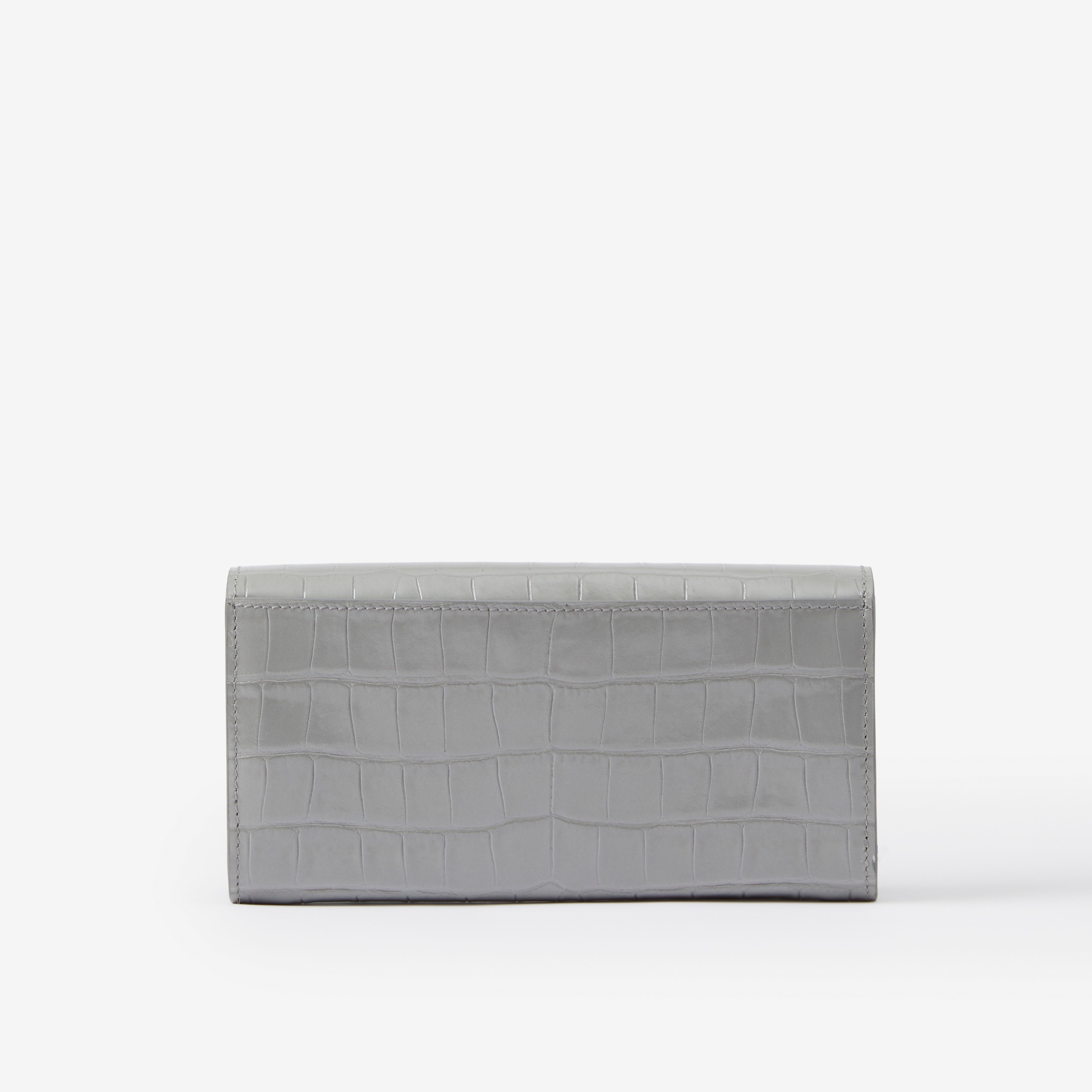 Embossed Leather TB Continental Wallet in Cloud Grey - Women | Burberry® Official - 3