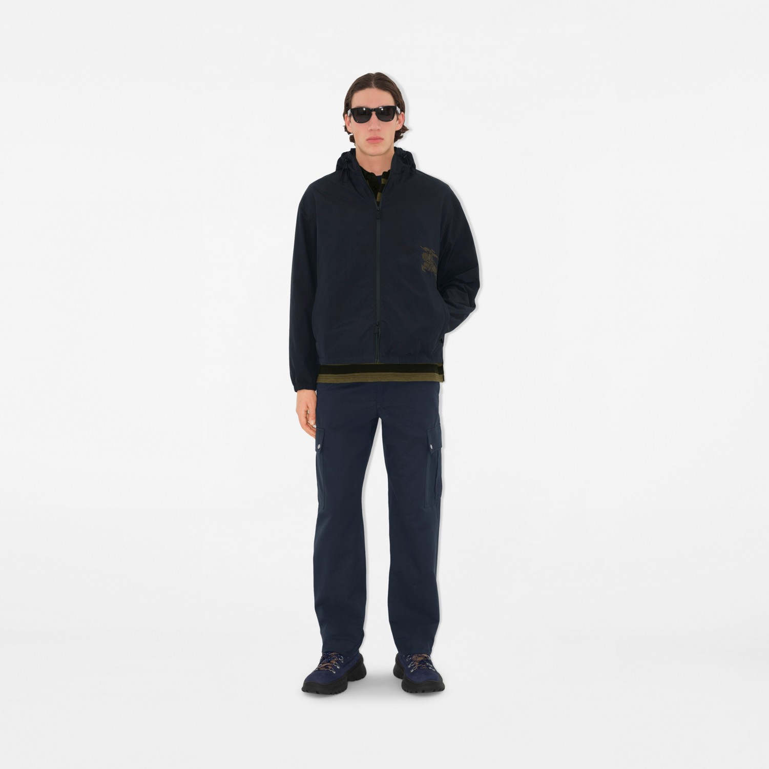 Nylon Cotton Jacket in Indigo - Men | Burberry® Official Nylon Cotton Jacket in Indigo - Men | Burberry® Official