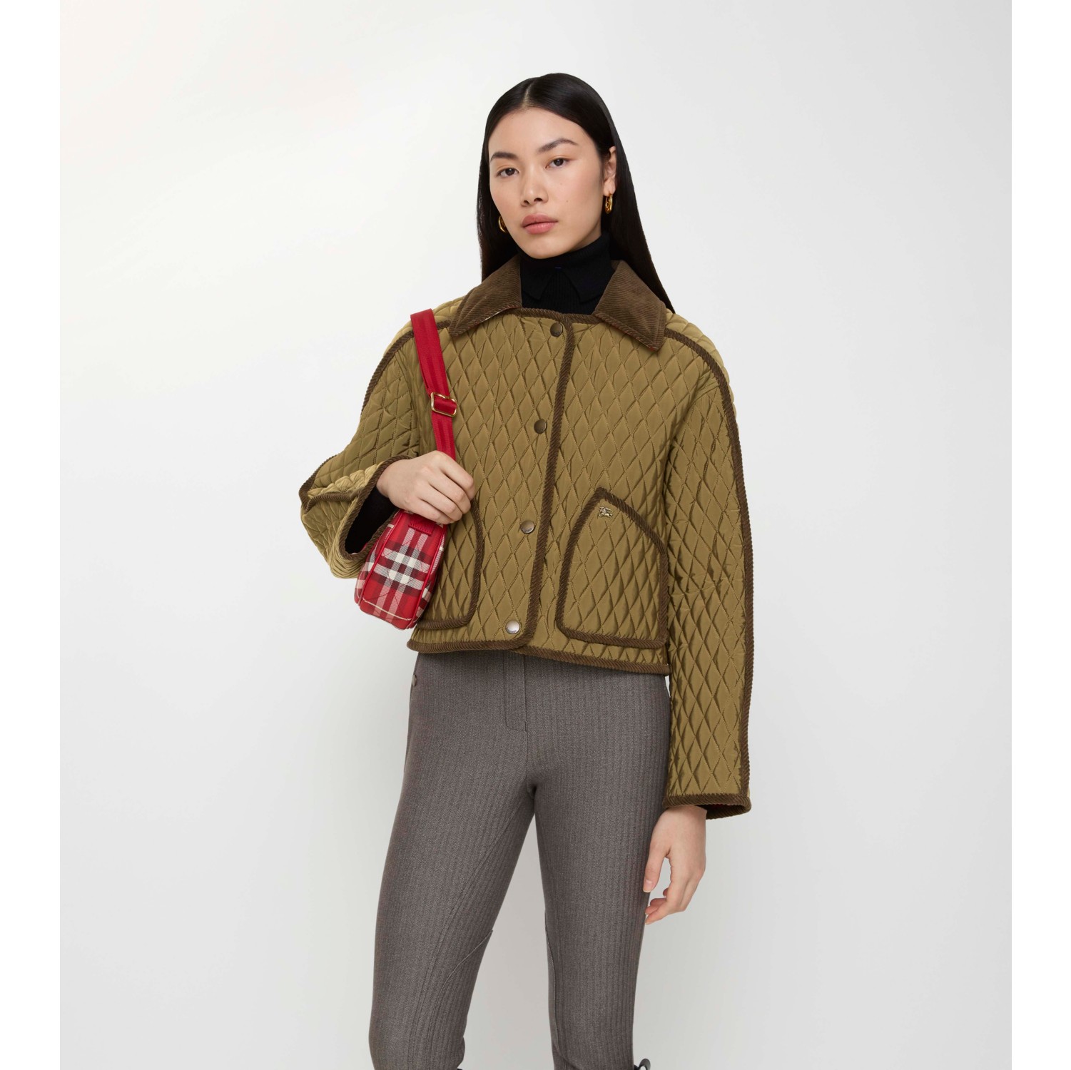 Cropped Quilted Nylon Floriston Jacket