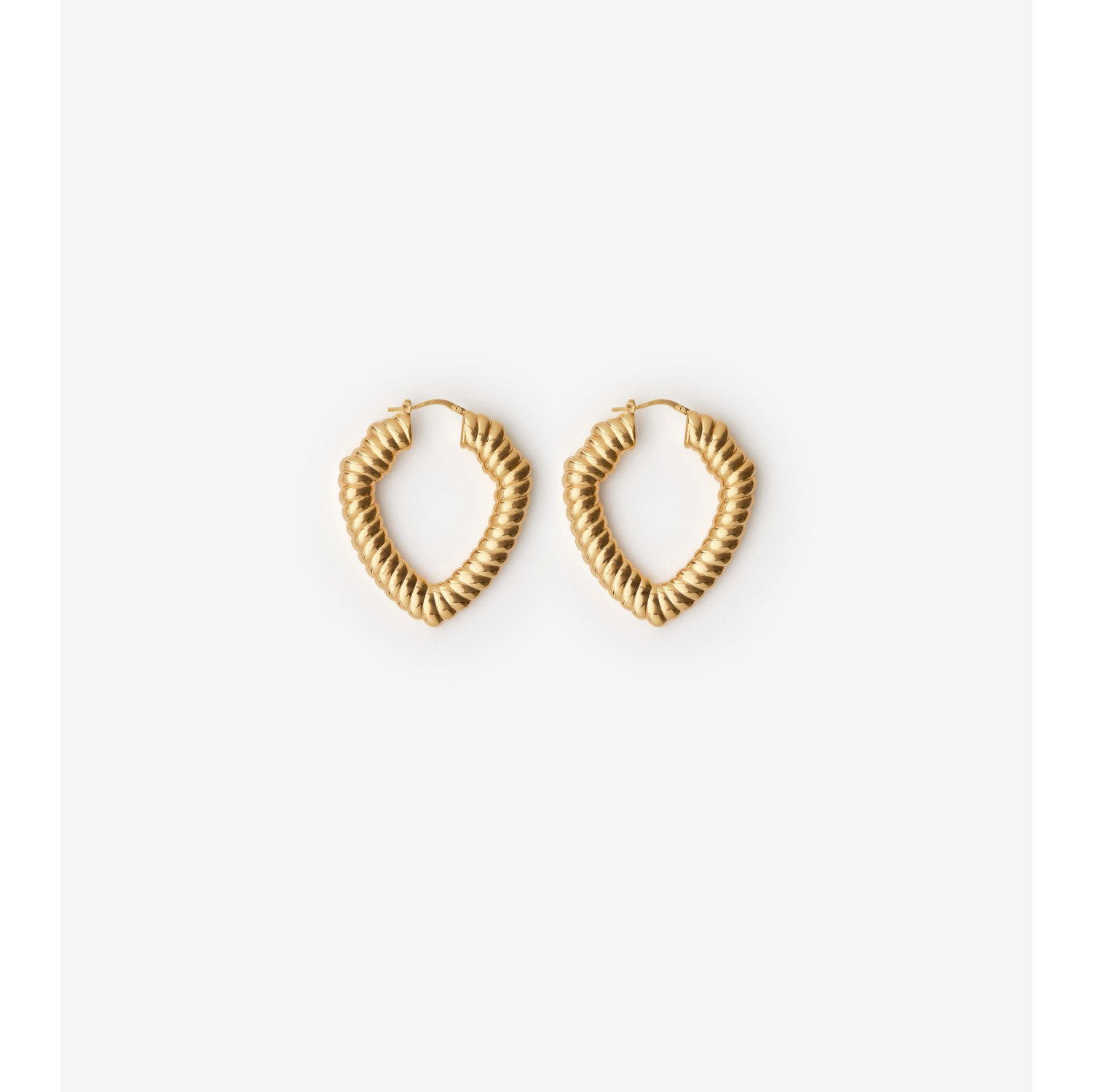 Large Shield Twisted Hoop Earrings​