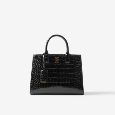 Mini Frances Bag in Black Women Leather Burberry Official