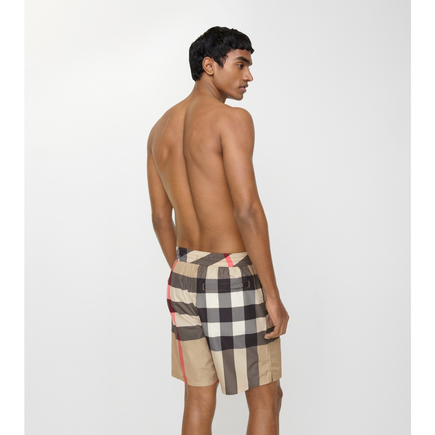 BURBERRY＊swim wear Burberry check-print Drawstring Swim Shorts | Neutrals | FARFETCH
