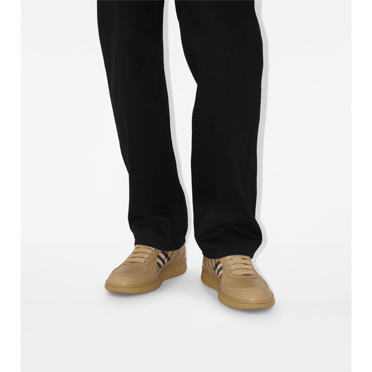  Check Leather and Terrace Sneakers​