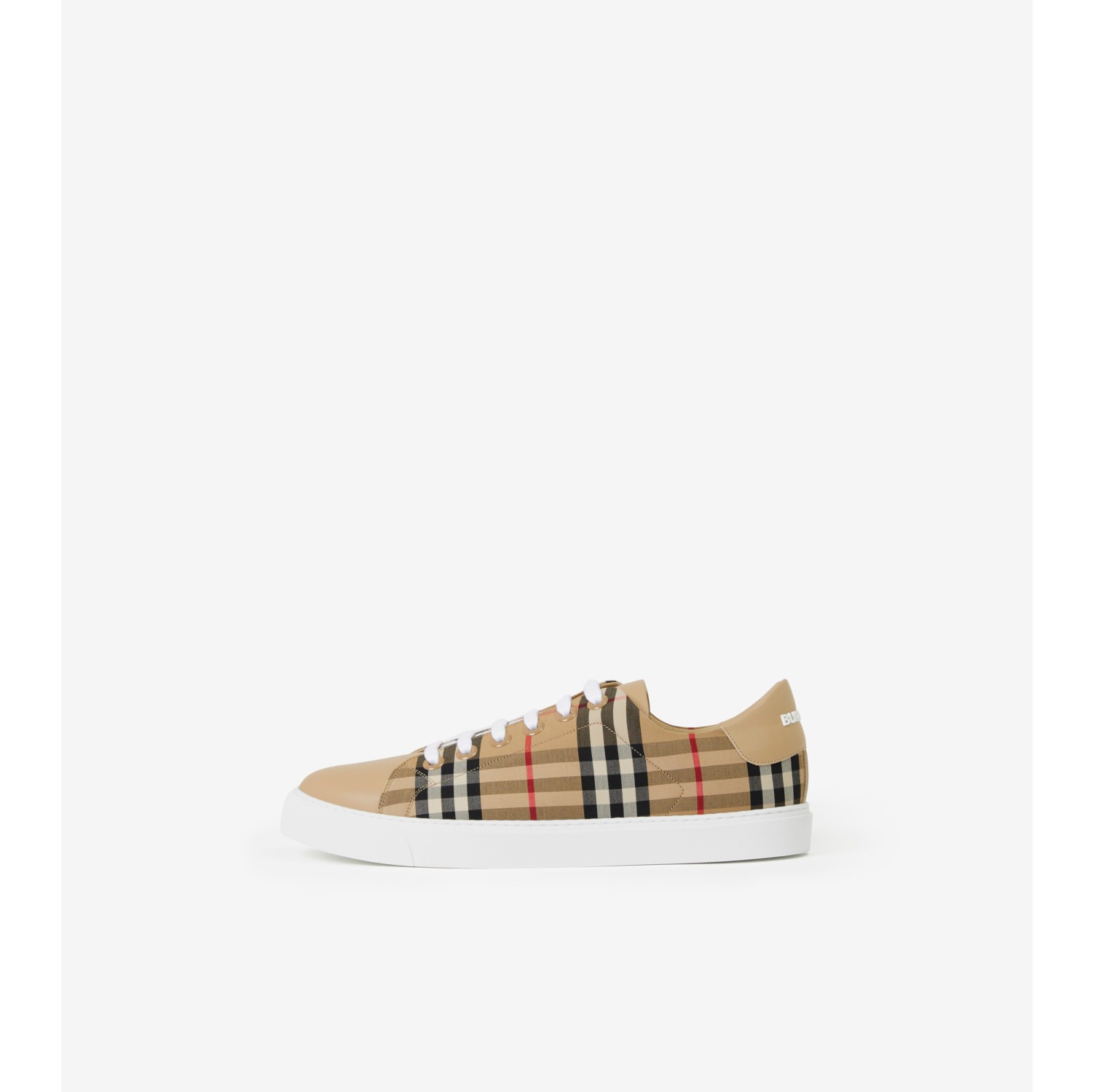 Sneakers en cuir et Vintage check