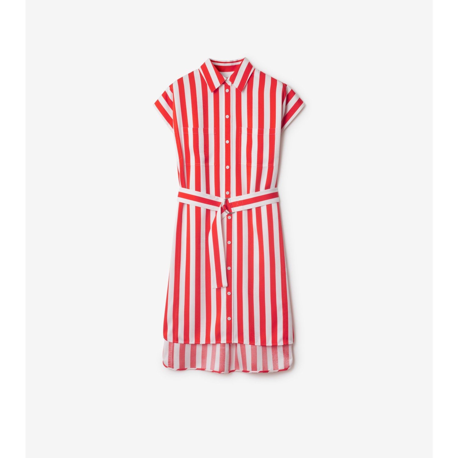 Red burberry dress discount