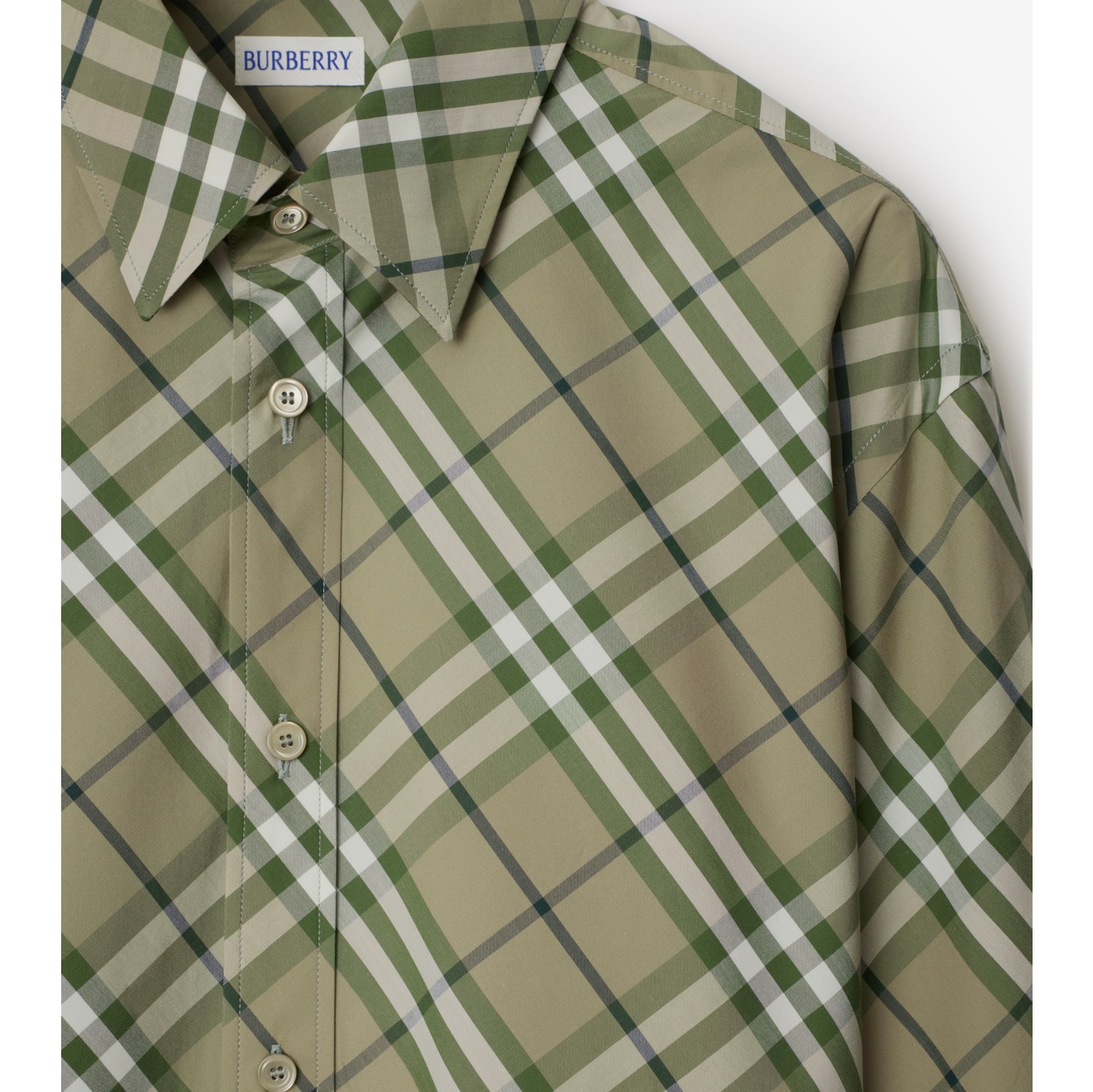 Chemise droite en coton Check