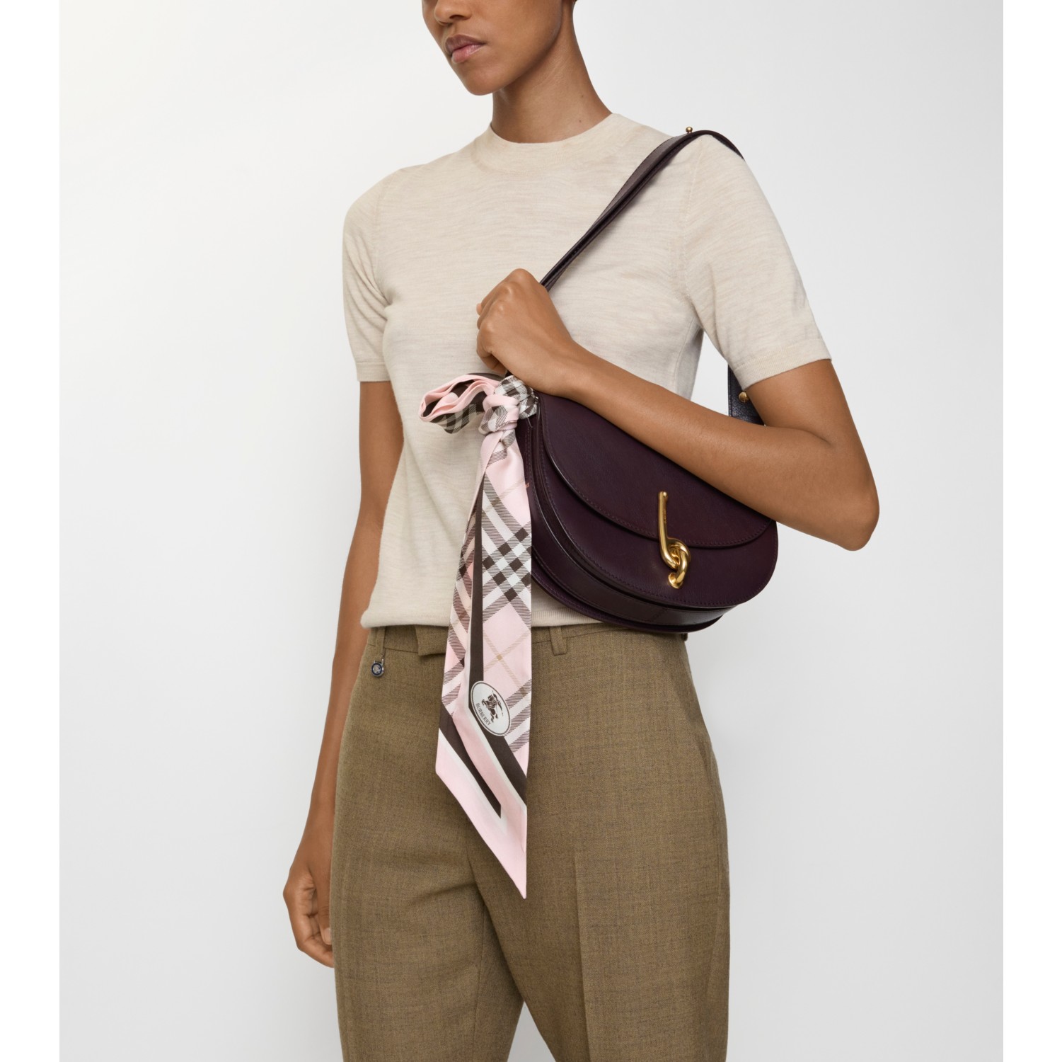 Skinny Check Silk Scarf
