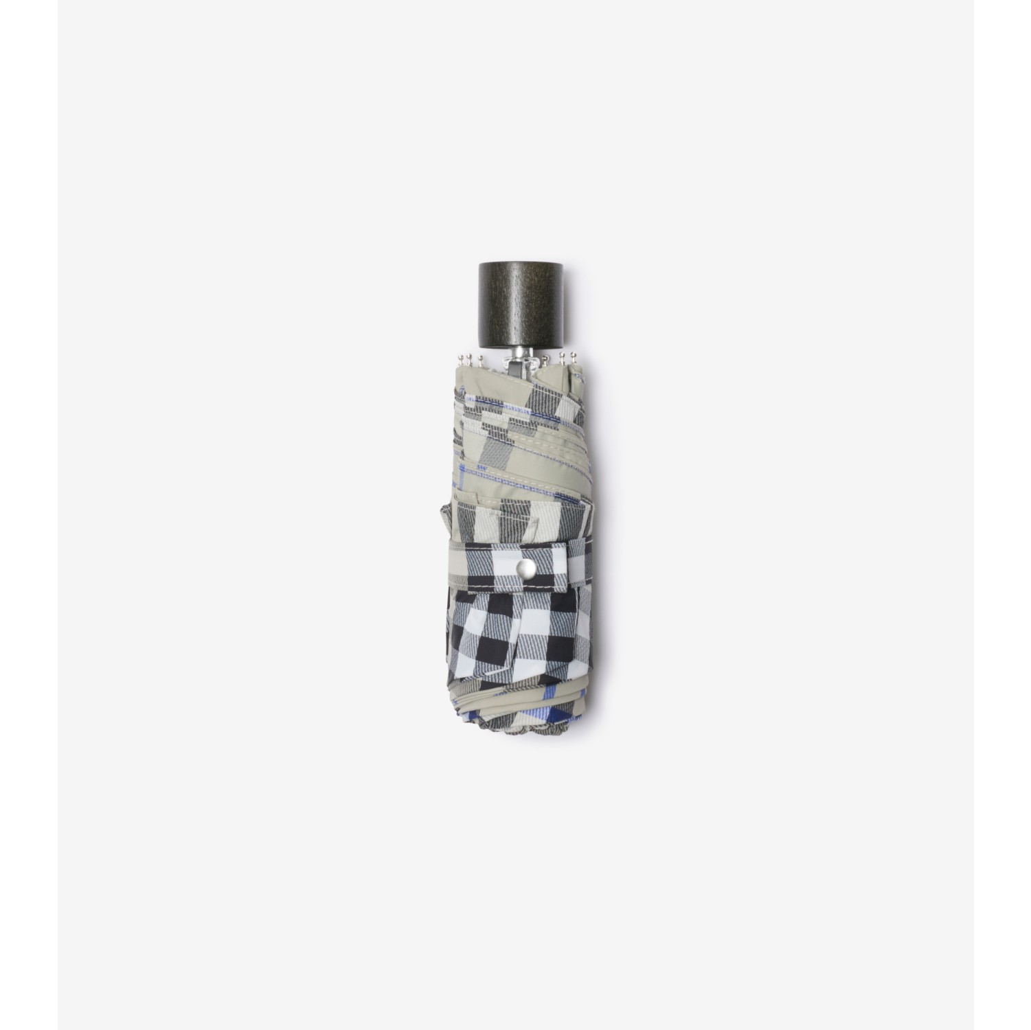 Check Folding Umbrella in Lichen Burberry Official