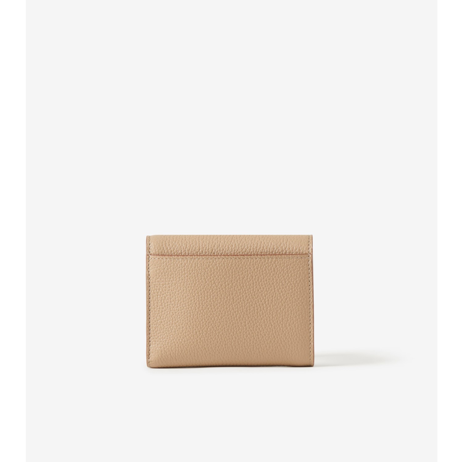 BURBERRY: wallet in leather and saffiano fabric - Brown