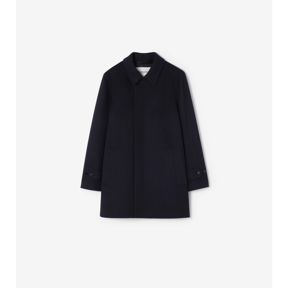  Check Mid-length Cashmere Car Coat