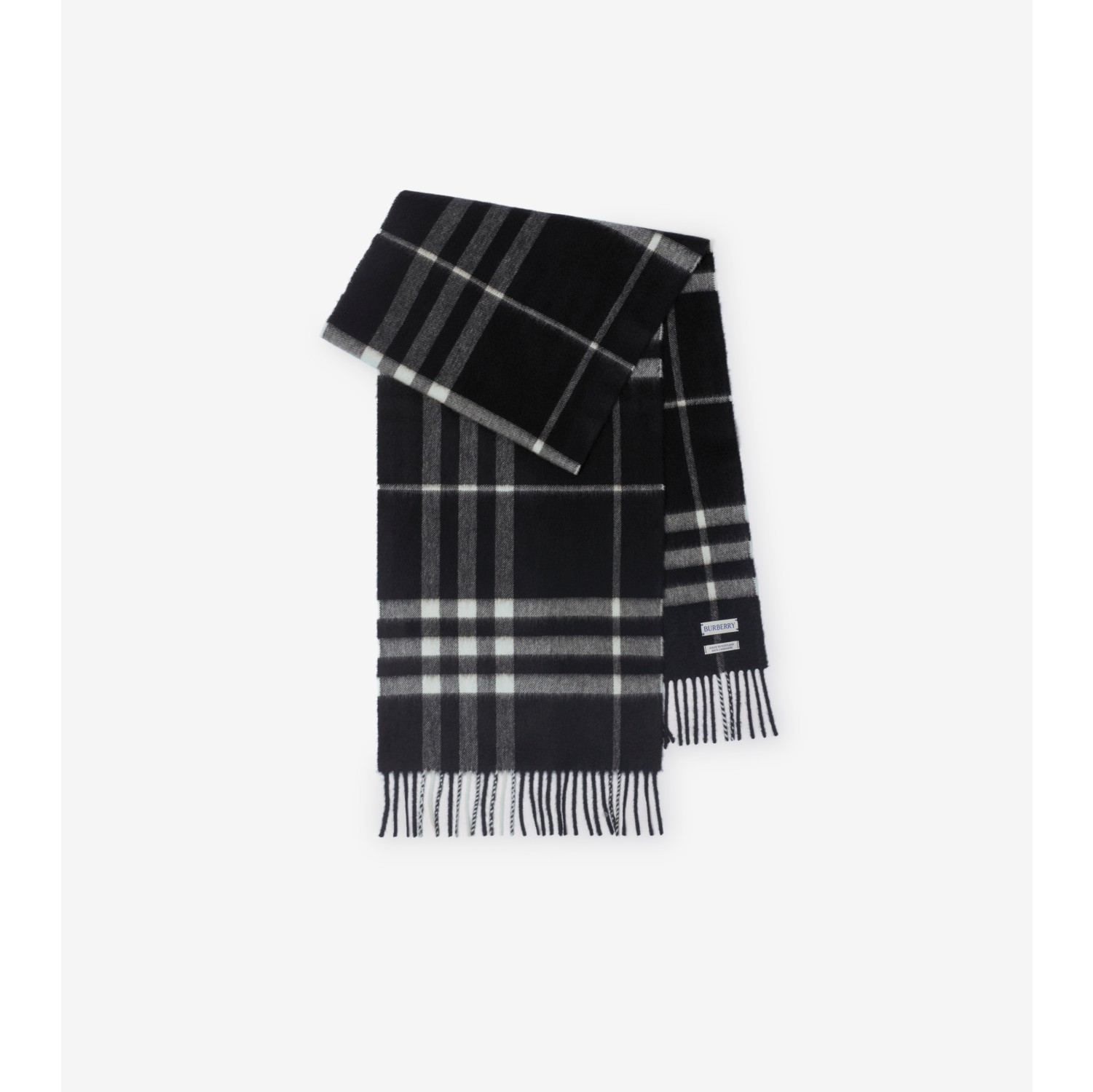 Check Cashmere Scarf in Black calico Burberry Official