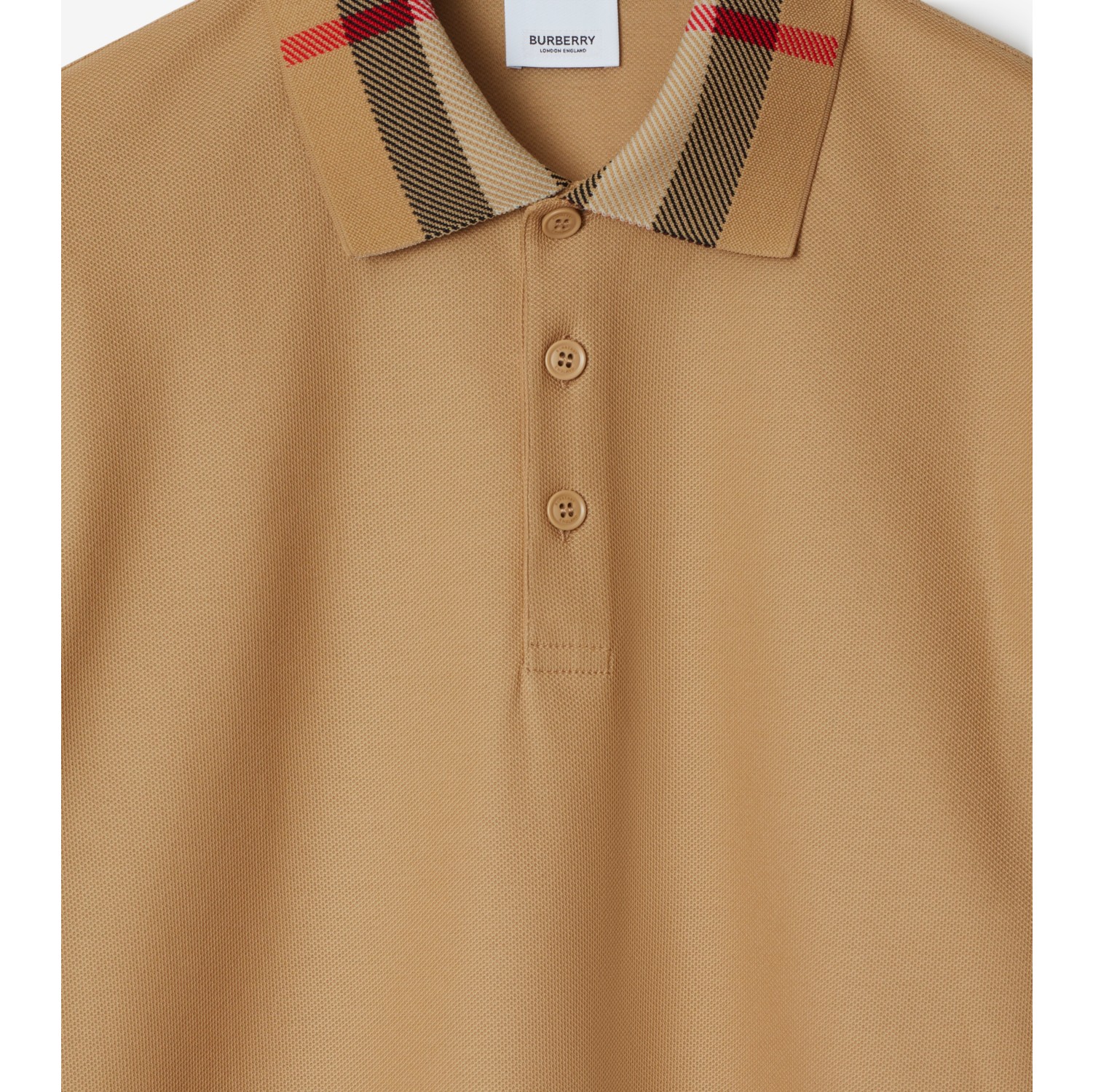 Cotton Polo Shirt in Beige - Men | Burberry® Official