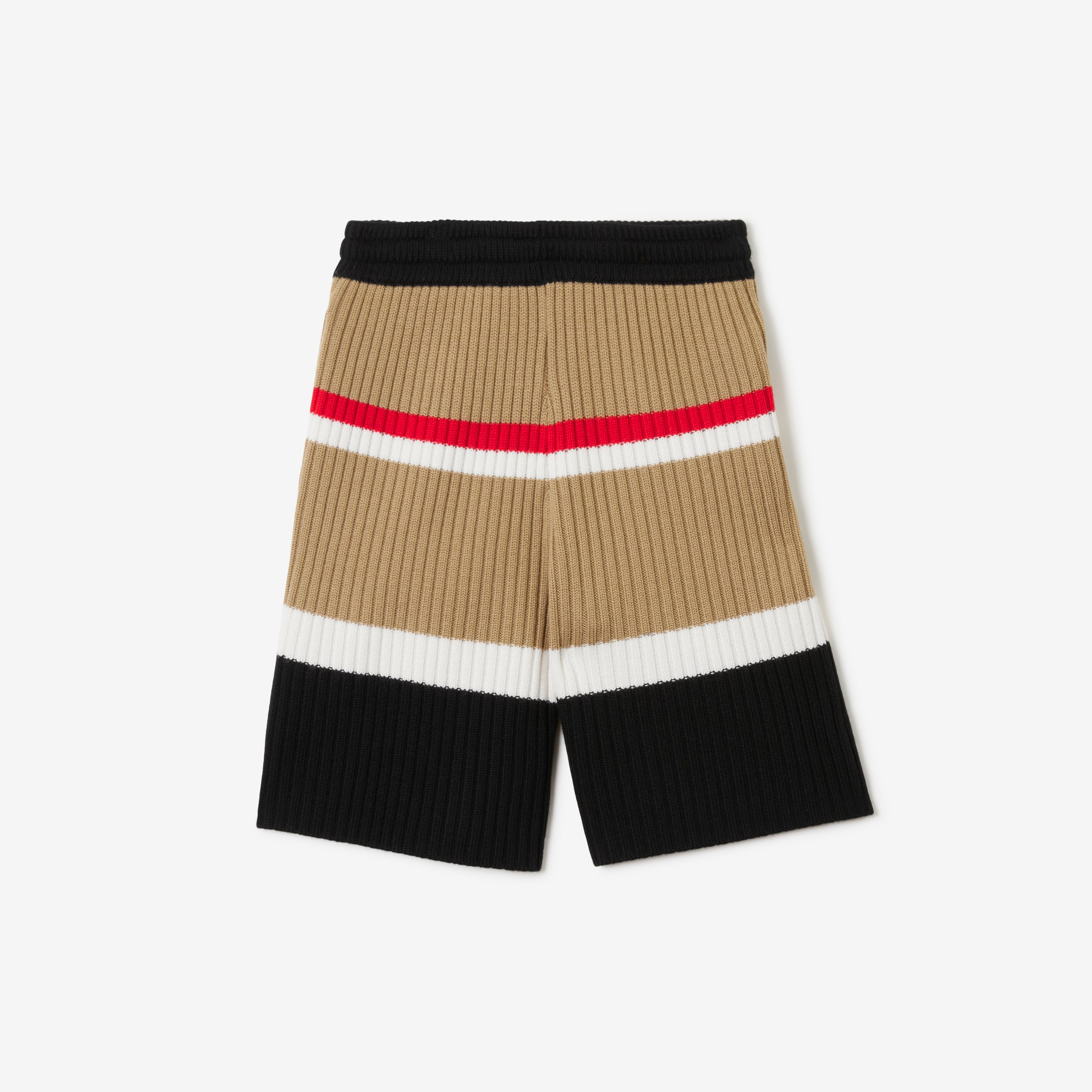 Striped Wool Blend Shorts in Archive Beige | Burberry® Official - 2