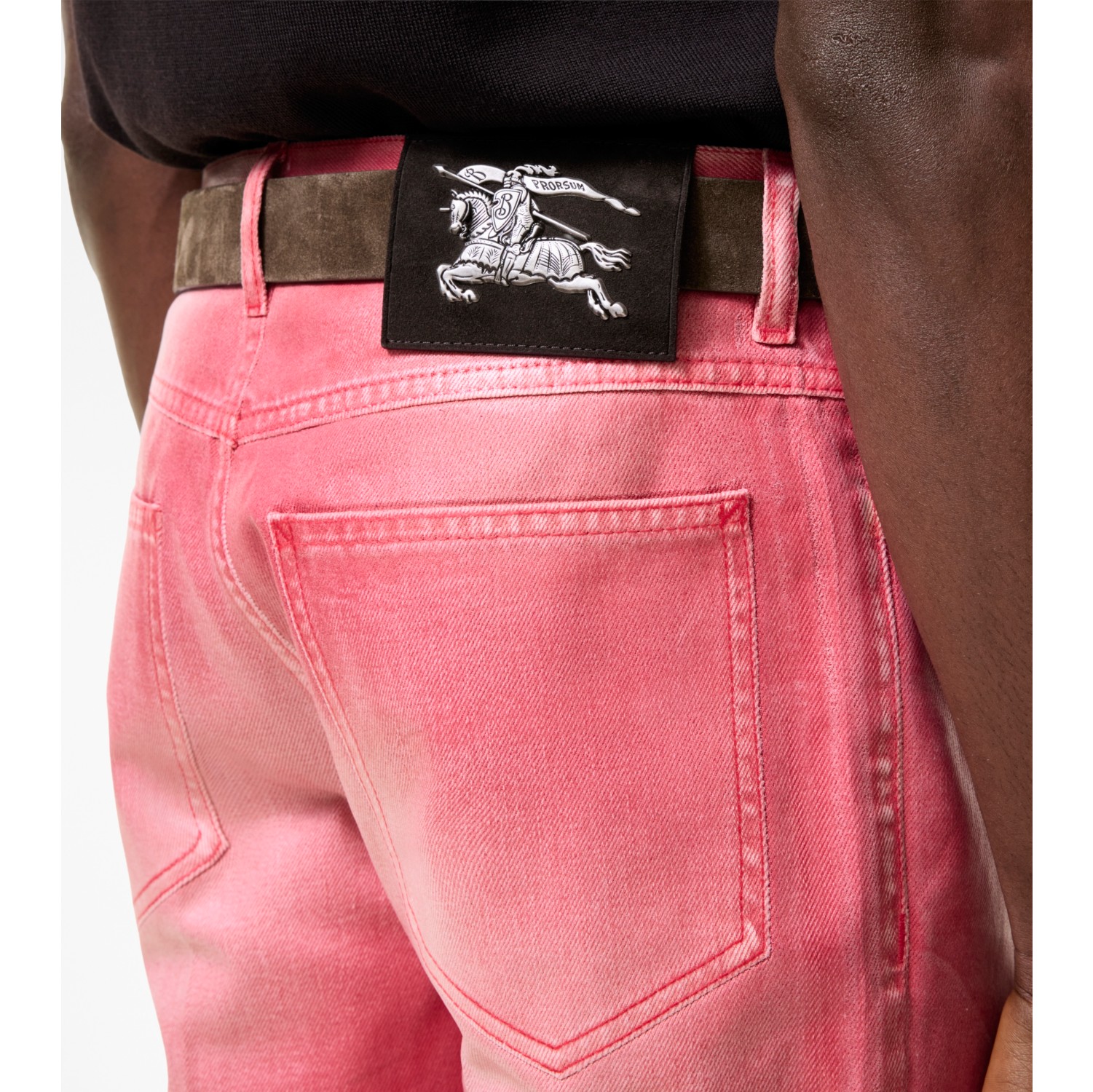 Slim Coated Jeans in Cherry pink - Men, Cotton | Burberry® Official