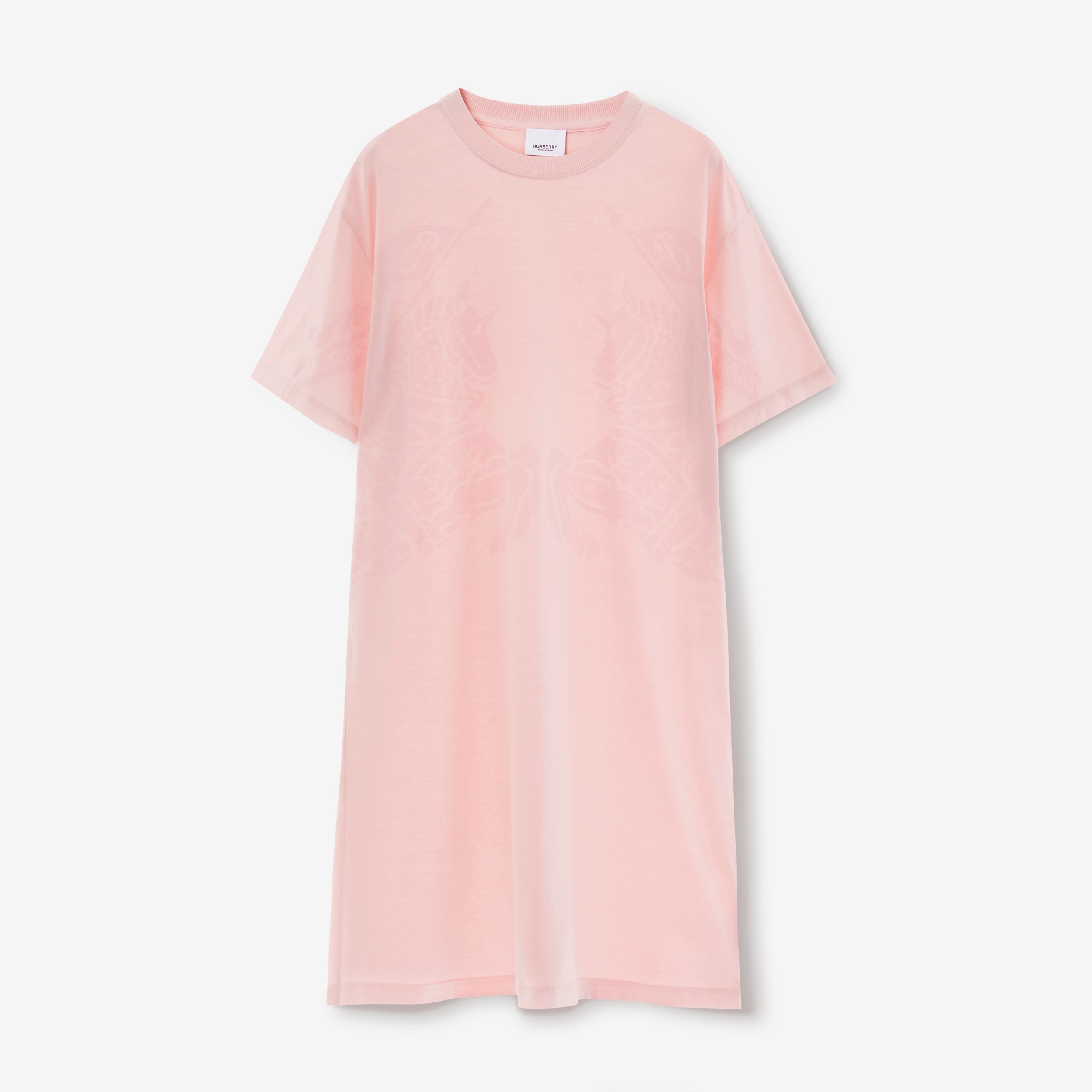 Abito T-shirt in cotone con EKD (Rosa Tenue) - Donna | Sito ufficiale Burberry® - 1