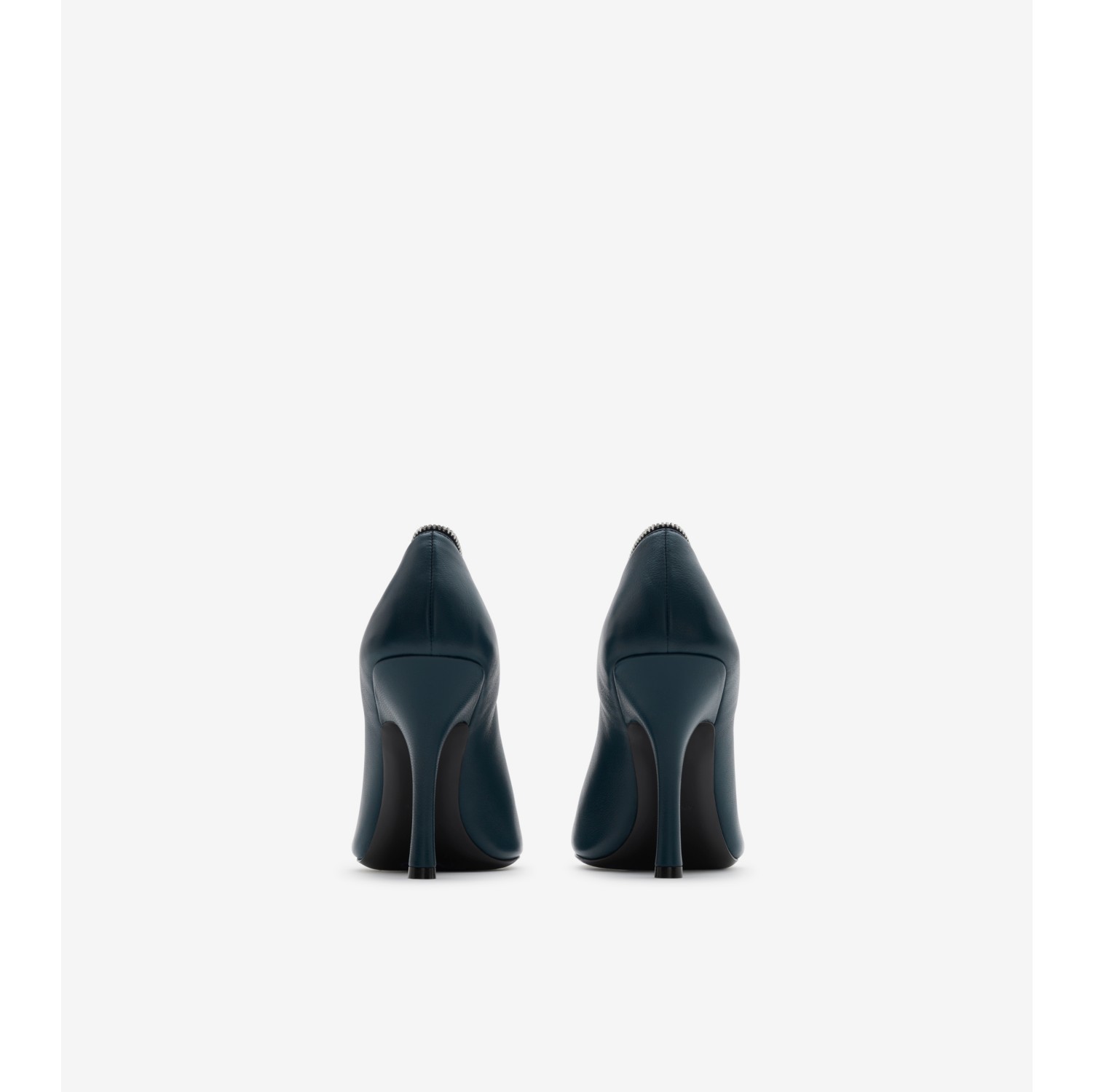 Leather Baby Zip Pumps in Lake - Women | Burberry® Official