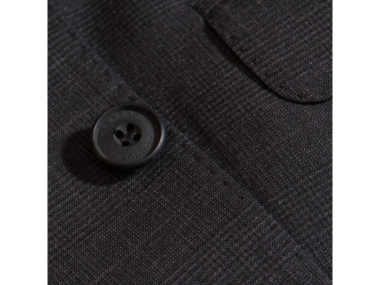 BURBERRY MODERN FIT CHECK WOOL PART-CANVAS SUIT