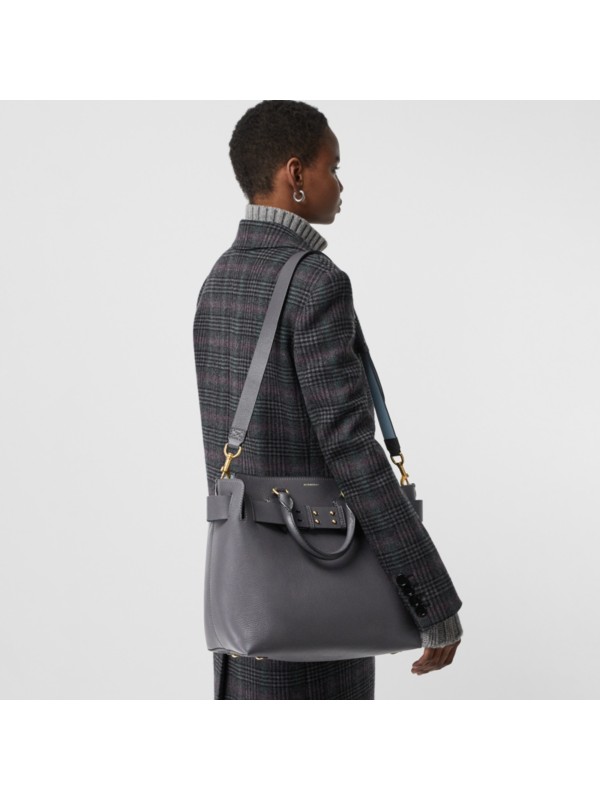 The Medium Leather Belt Bag in Charcoal Grey - Women | Burberry