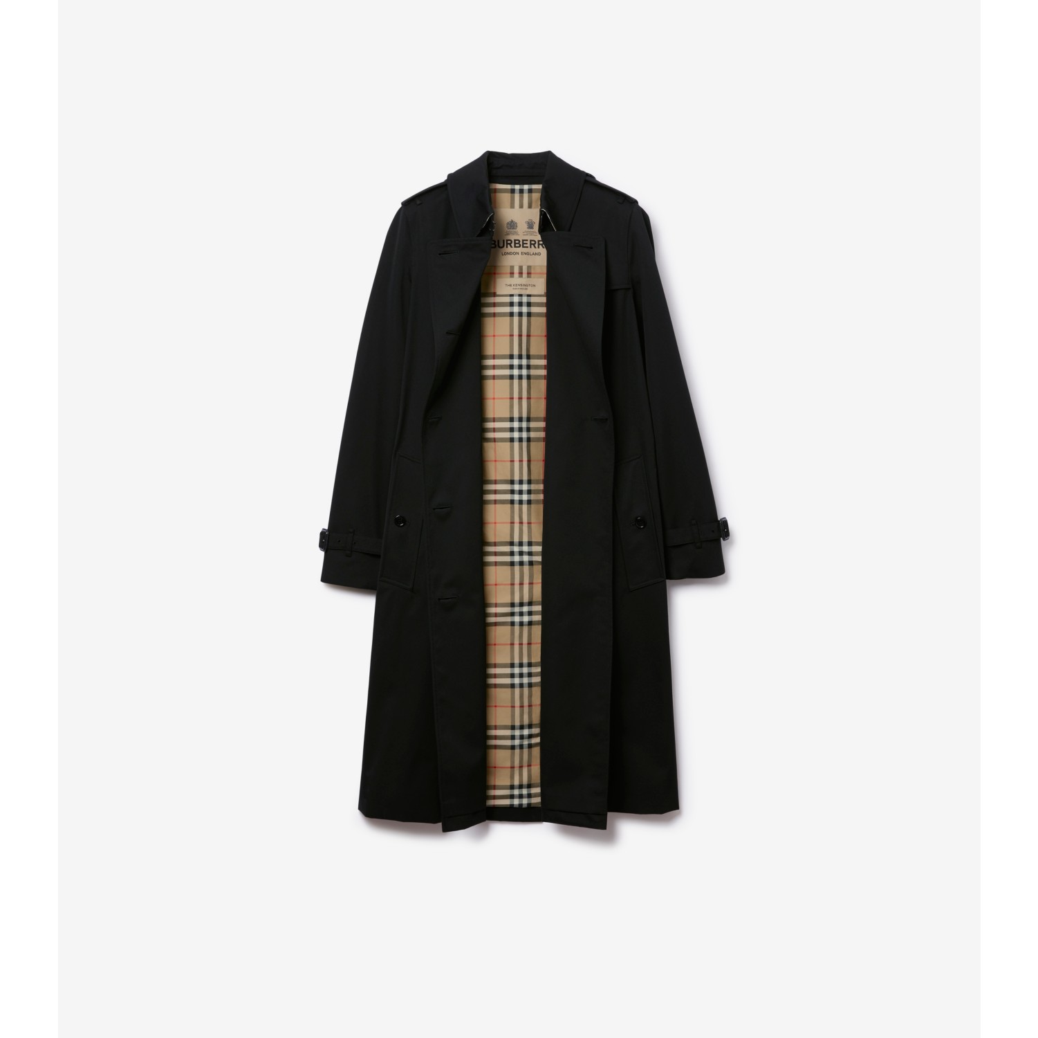 Long Kensington Heritage Trench Coat in Black - Women | Burberry