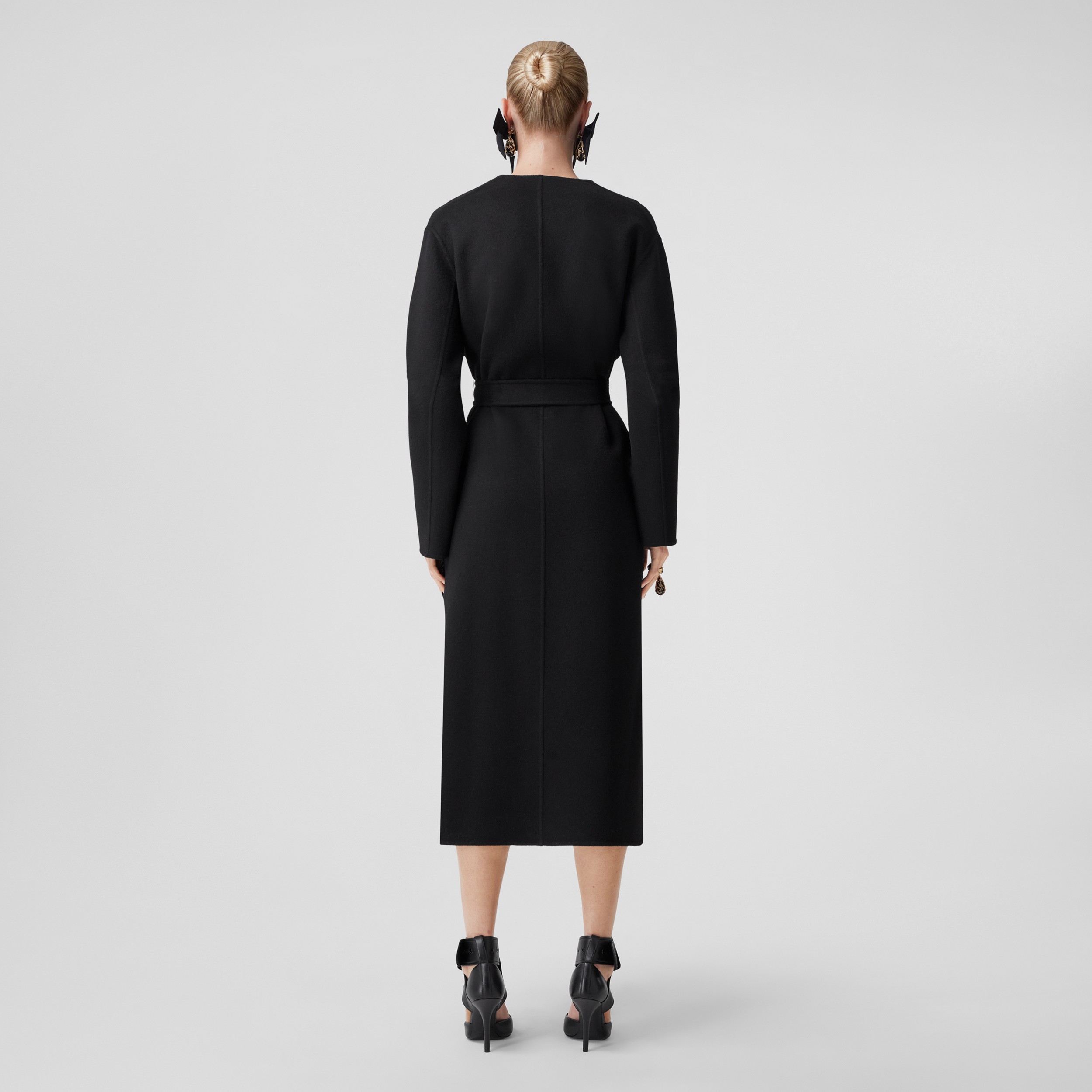 Cashmere Belted Coat in Black - Women | Burberry® Official - 3