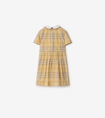 BURBERRY　ティーンガールズ グリーン オーバーサイズ チェック ドレス BURBERRY ティーンガールズ グリーン オーバーサイズ チェック
