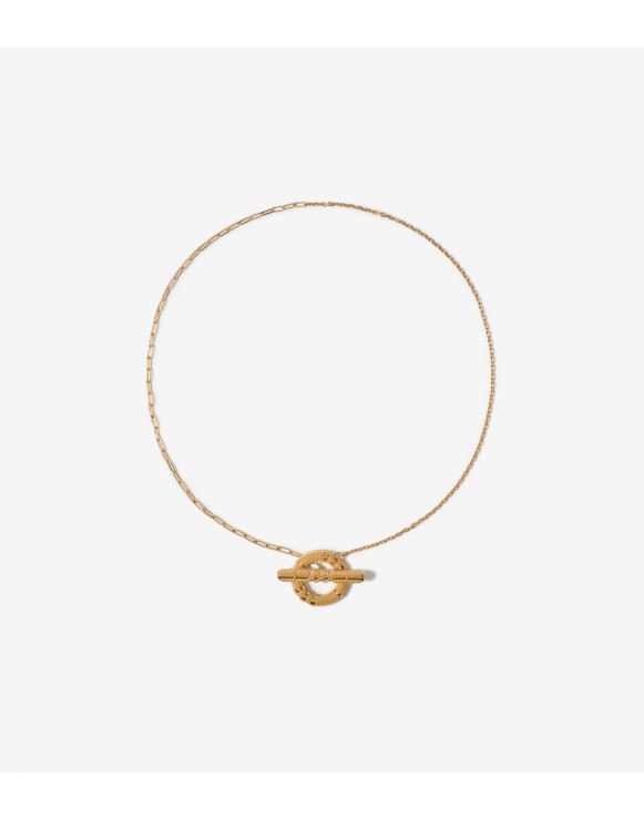 Check Granulation T-Bar Necklace