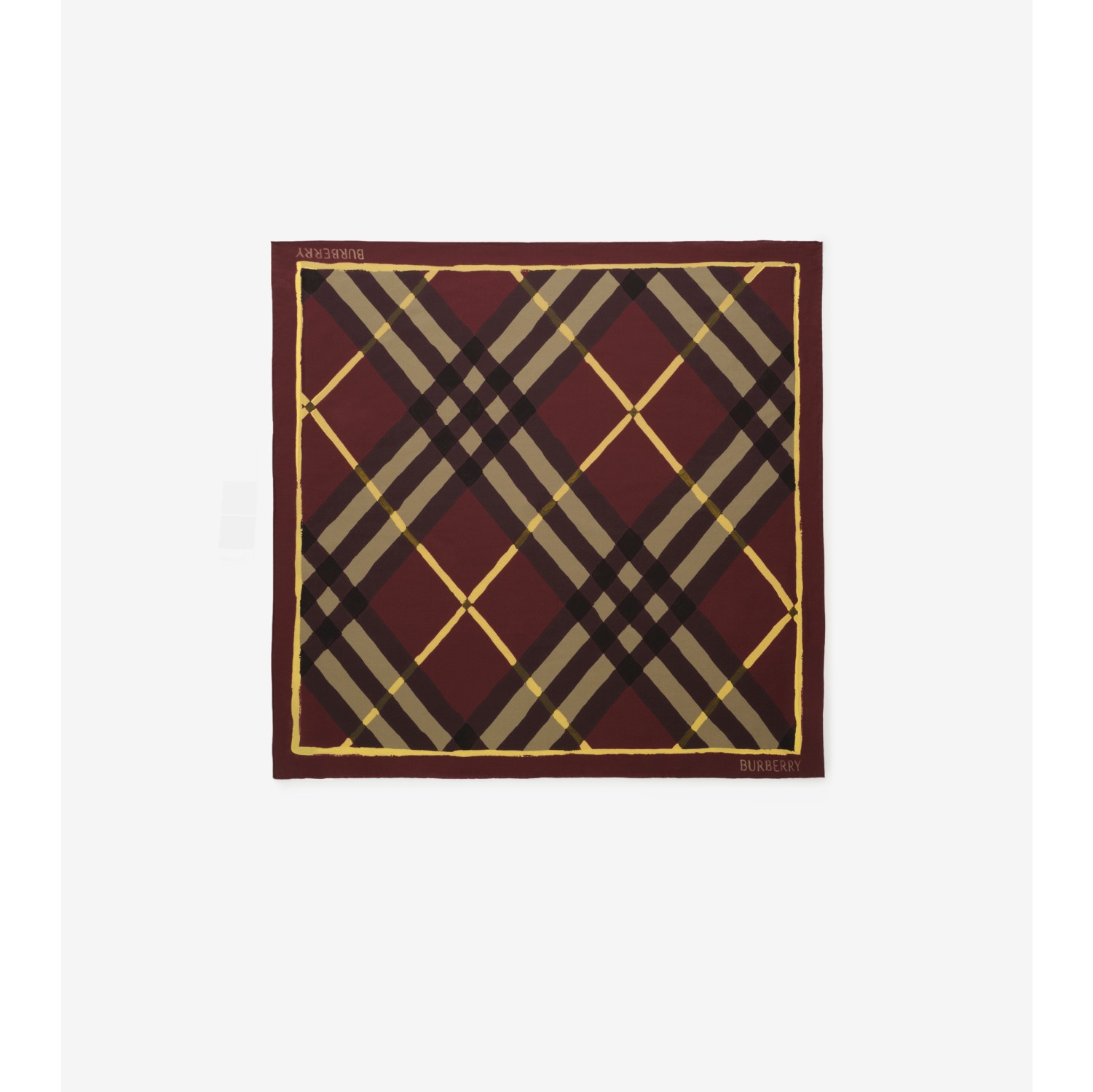 Watercolour Check Silk Scarf