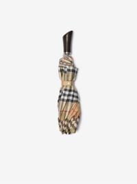 Ombrello pieghevole Check color sabbia