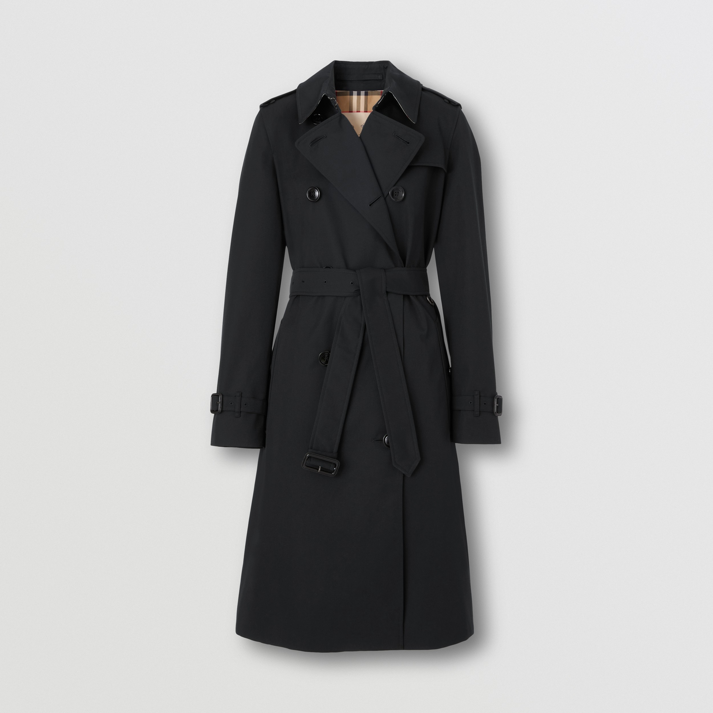 The Long Kensington Heritage Trench Coat in Black - Women | Burberry® Official - 4