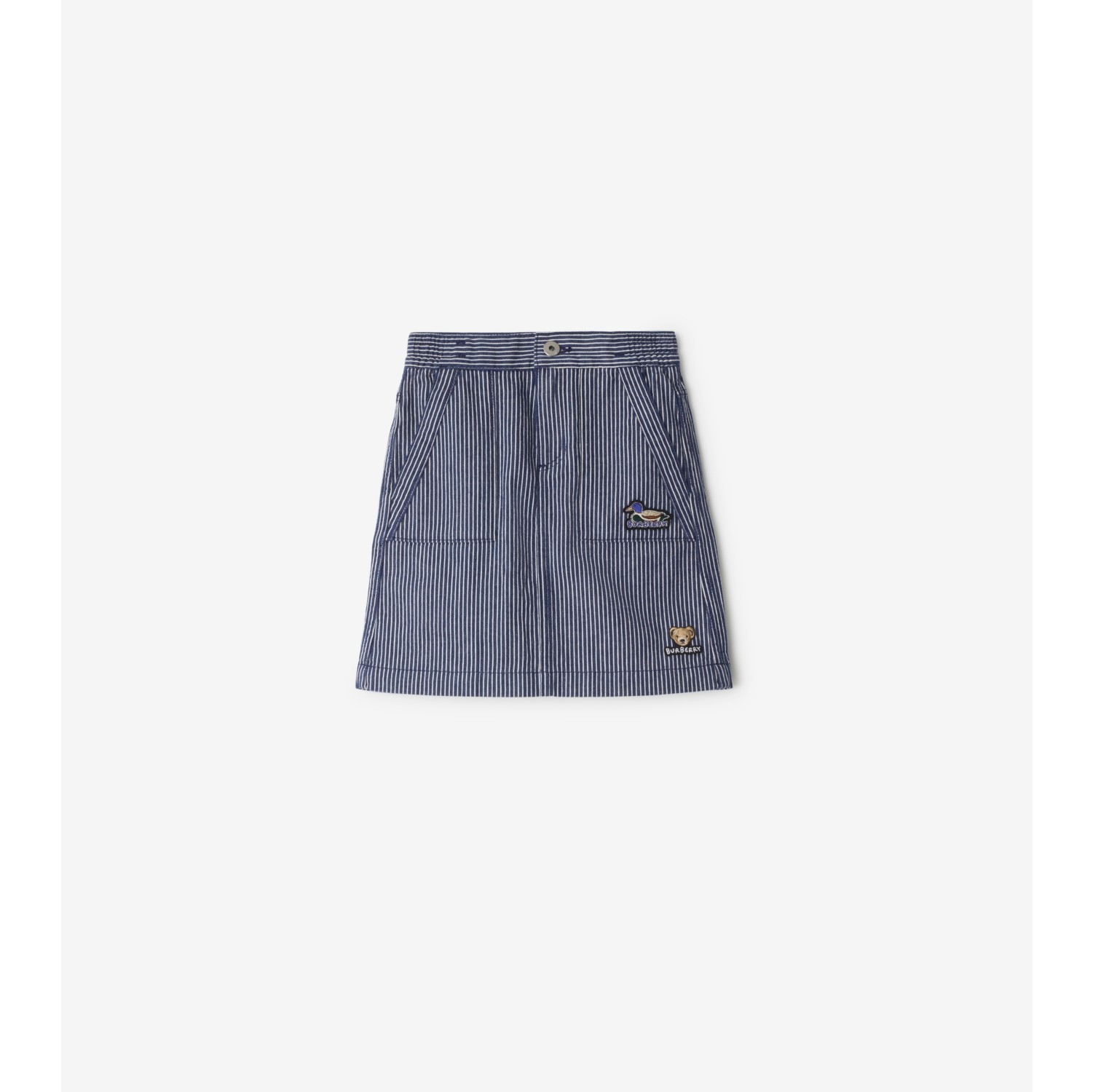 Jupe en denim à rayures