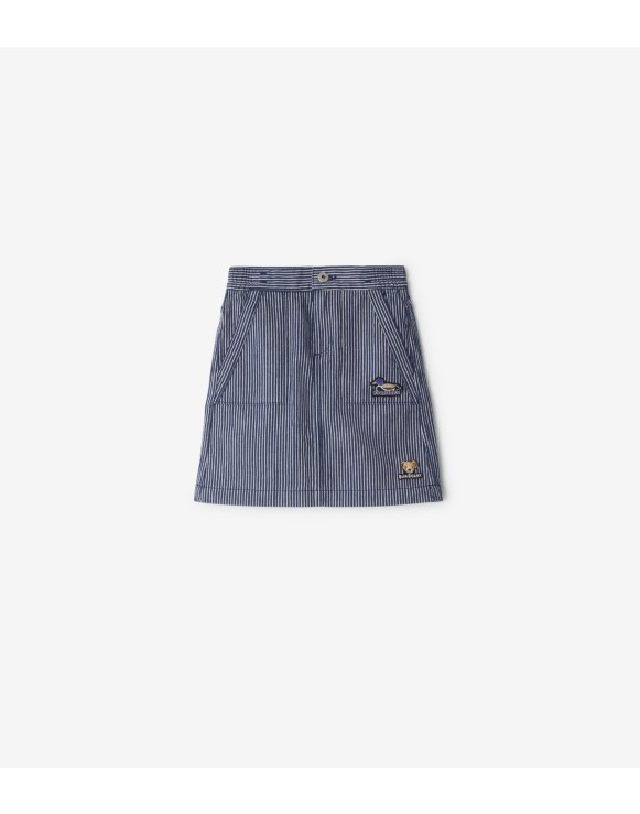 Striped Denim Skirt