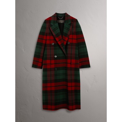 burberry red wool coat