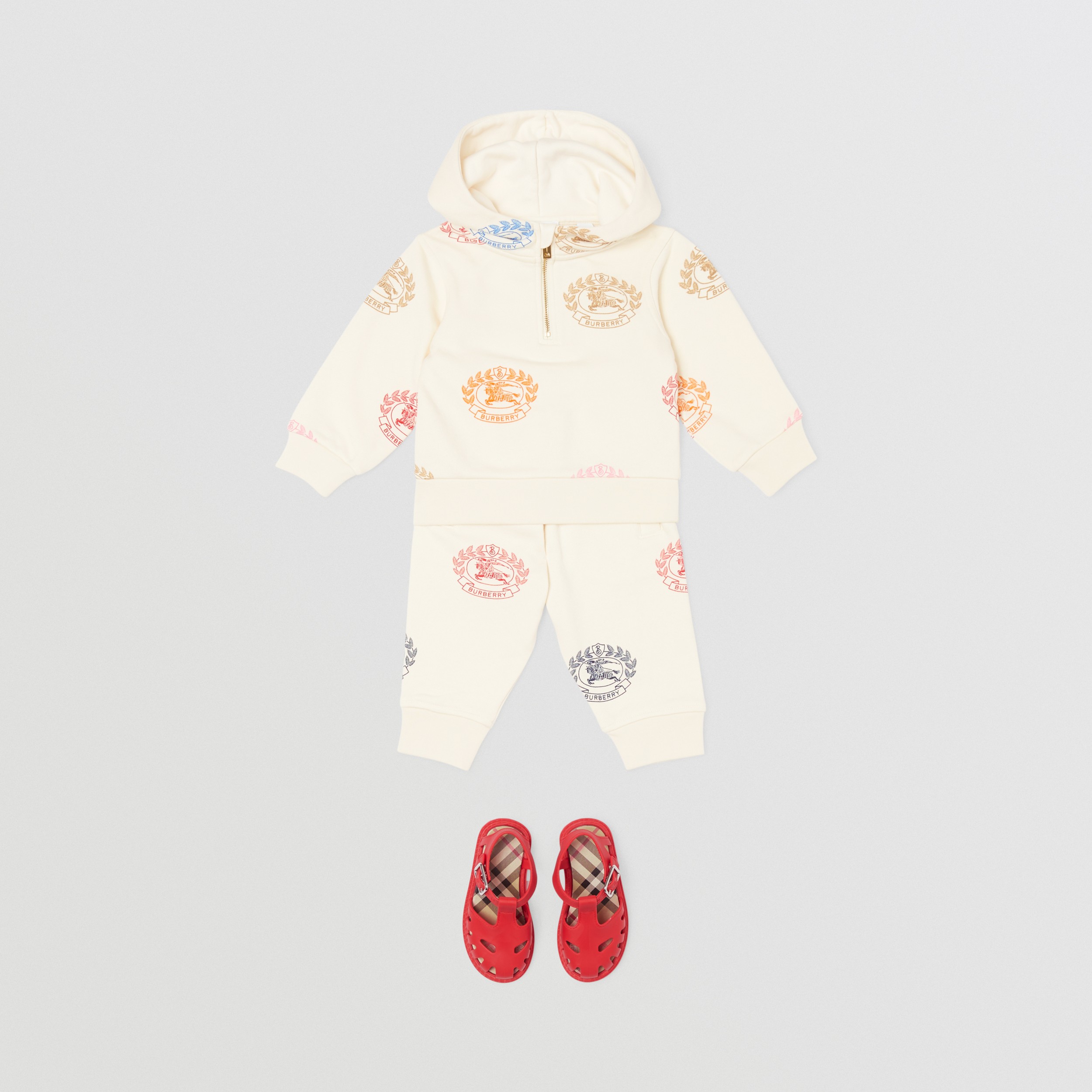 EKD Print Cotton Hoodie in Pale Cream - Children | Burberry® Official - 3