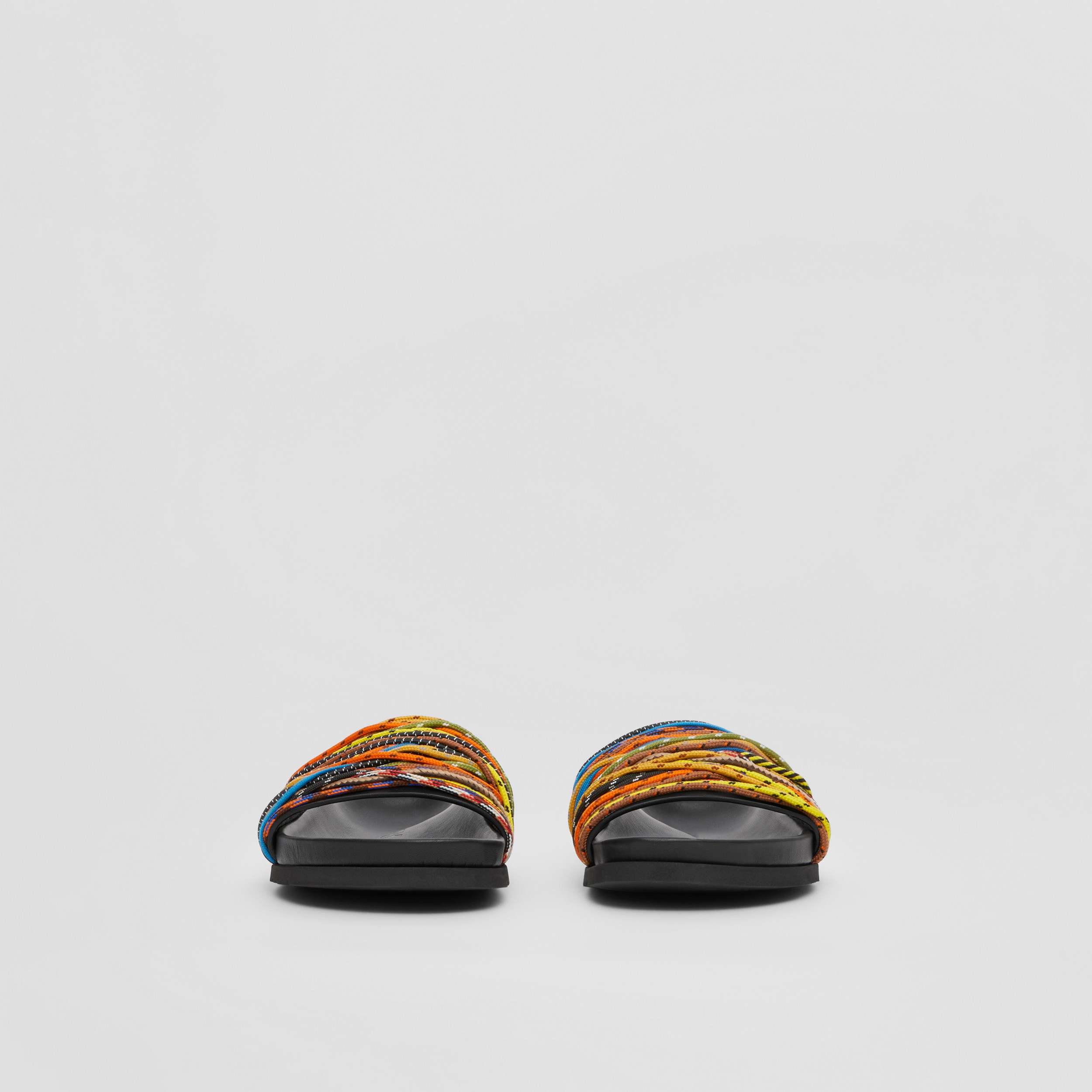 Claquettes en cuir avec passementerie (Multicolore) - Homme | Site officiel Burberry® - 4