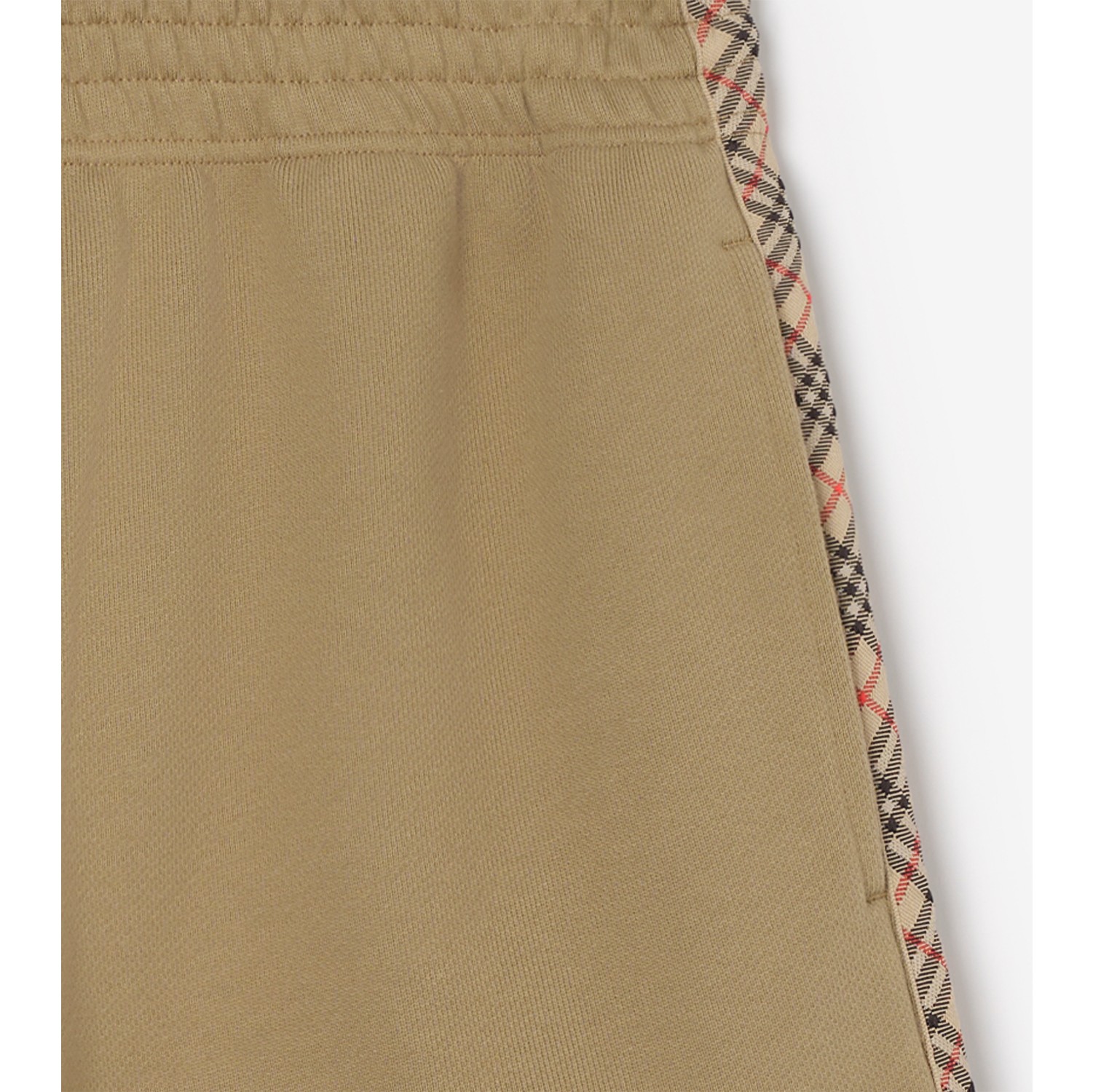 Check Trim Cotton Shorts