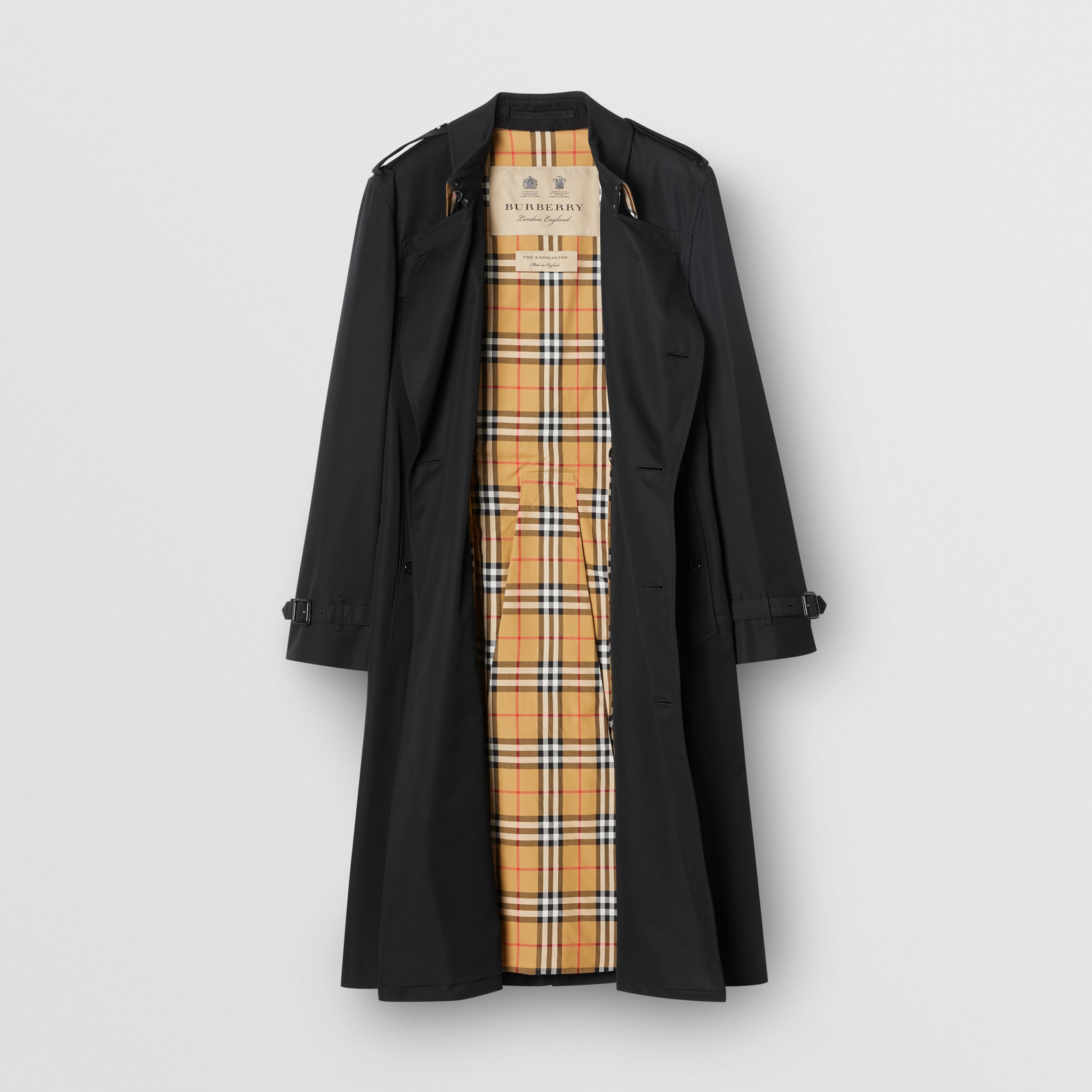 Homme Vêtements Manteaux Imperméables et trench coats Trench The Long Kensington Heritage Coton Burberry pour homme en coloris Noir 
