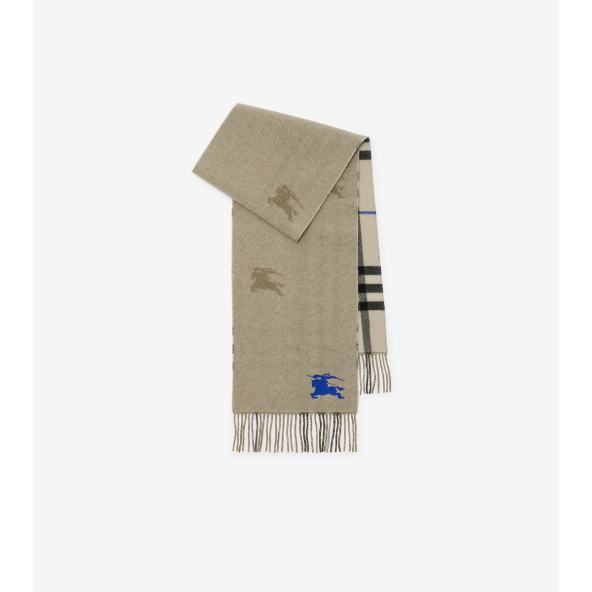 BURBERRY BURBERRY REVERSIBLE CHECK CASHMERE SCARF 