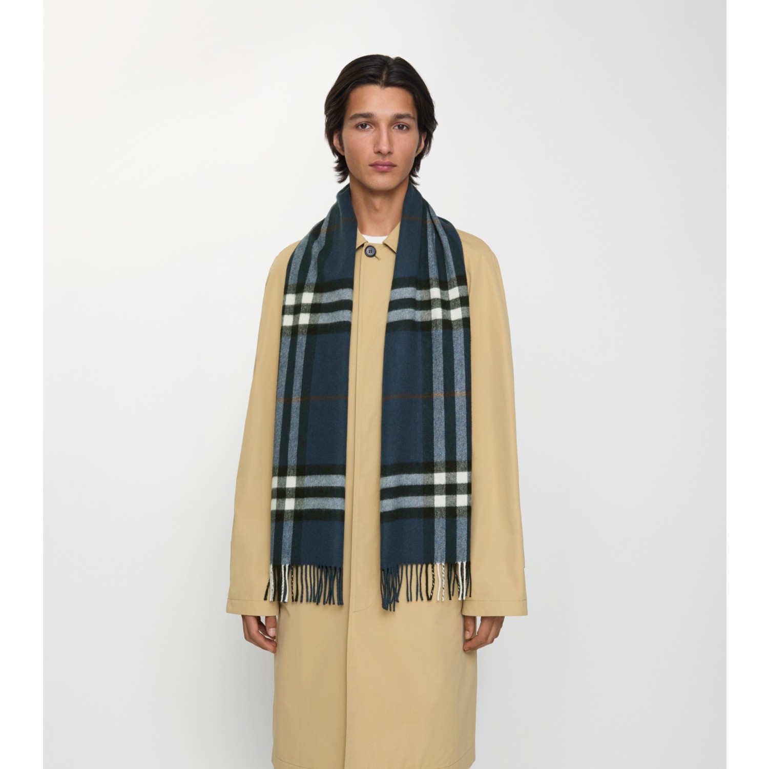 Check Cashmere Scarf