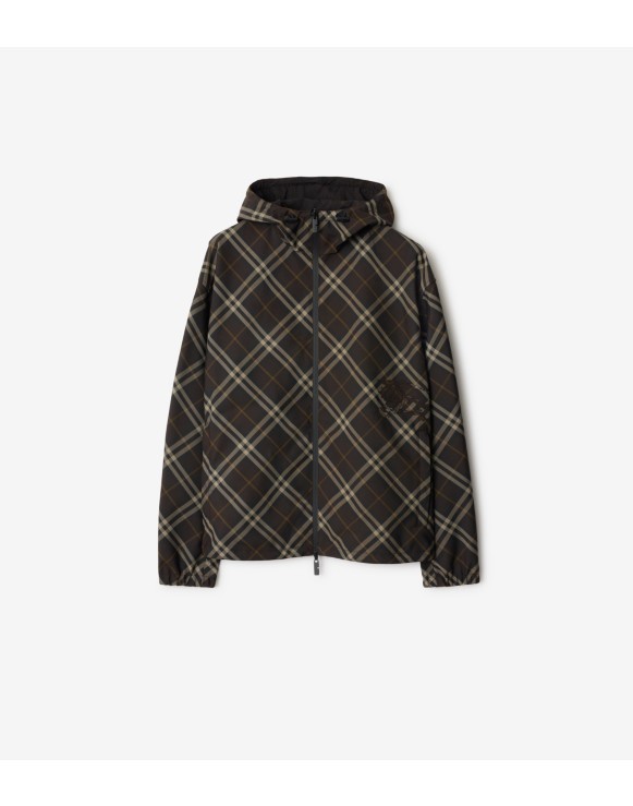 Reversible Check Hooded Jacket
