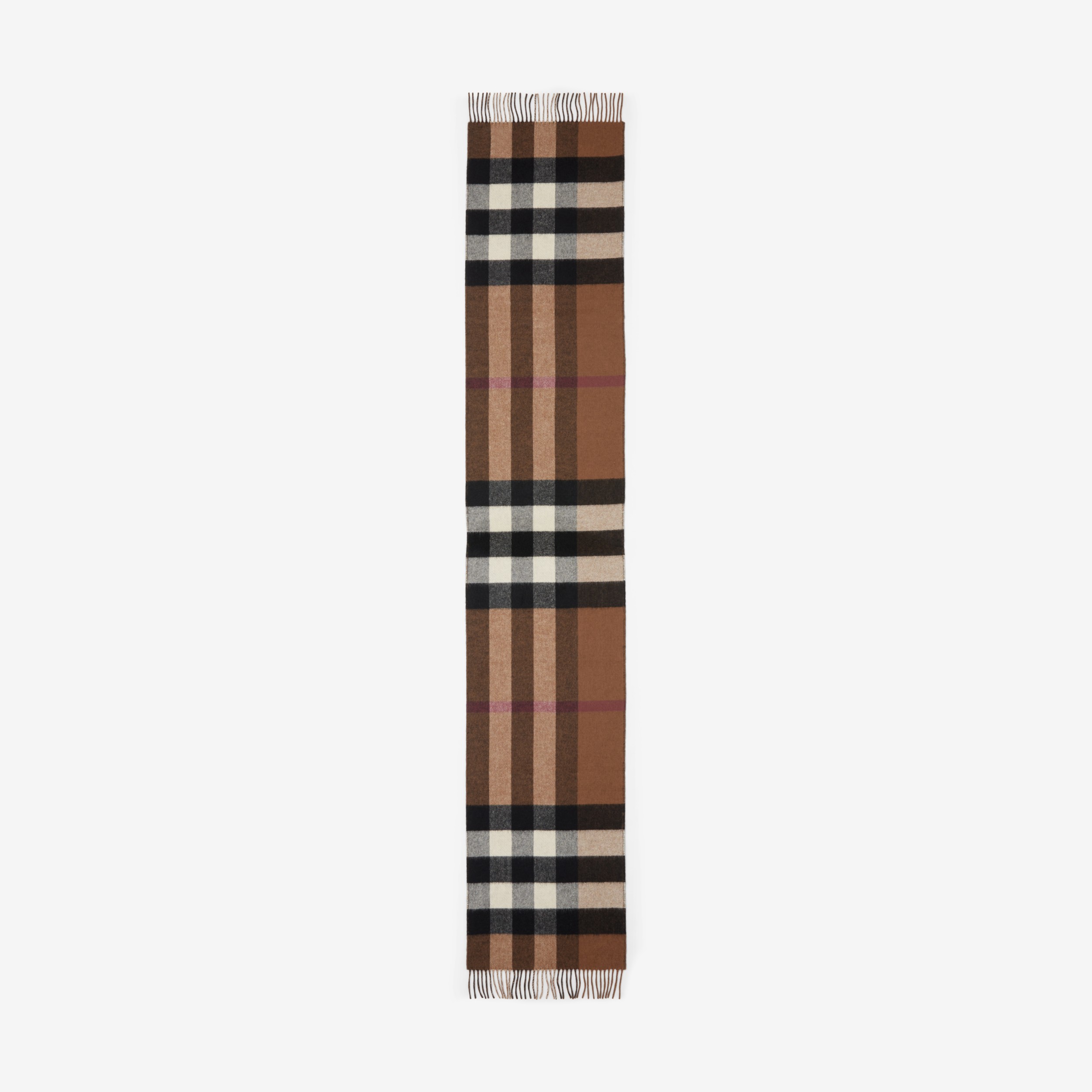Reversible Check and Monogram Cashmere Scarf in Birch Brown | Burberry®  Official