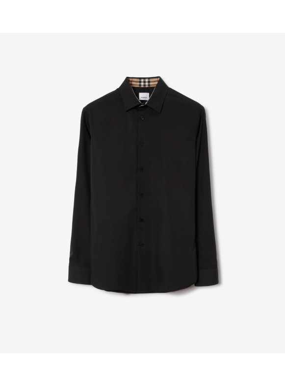 mens burberry black shirt