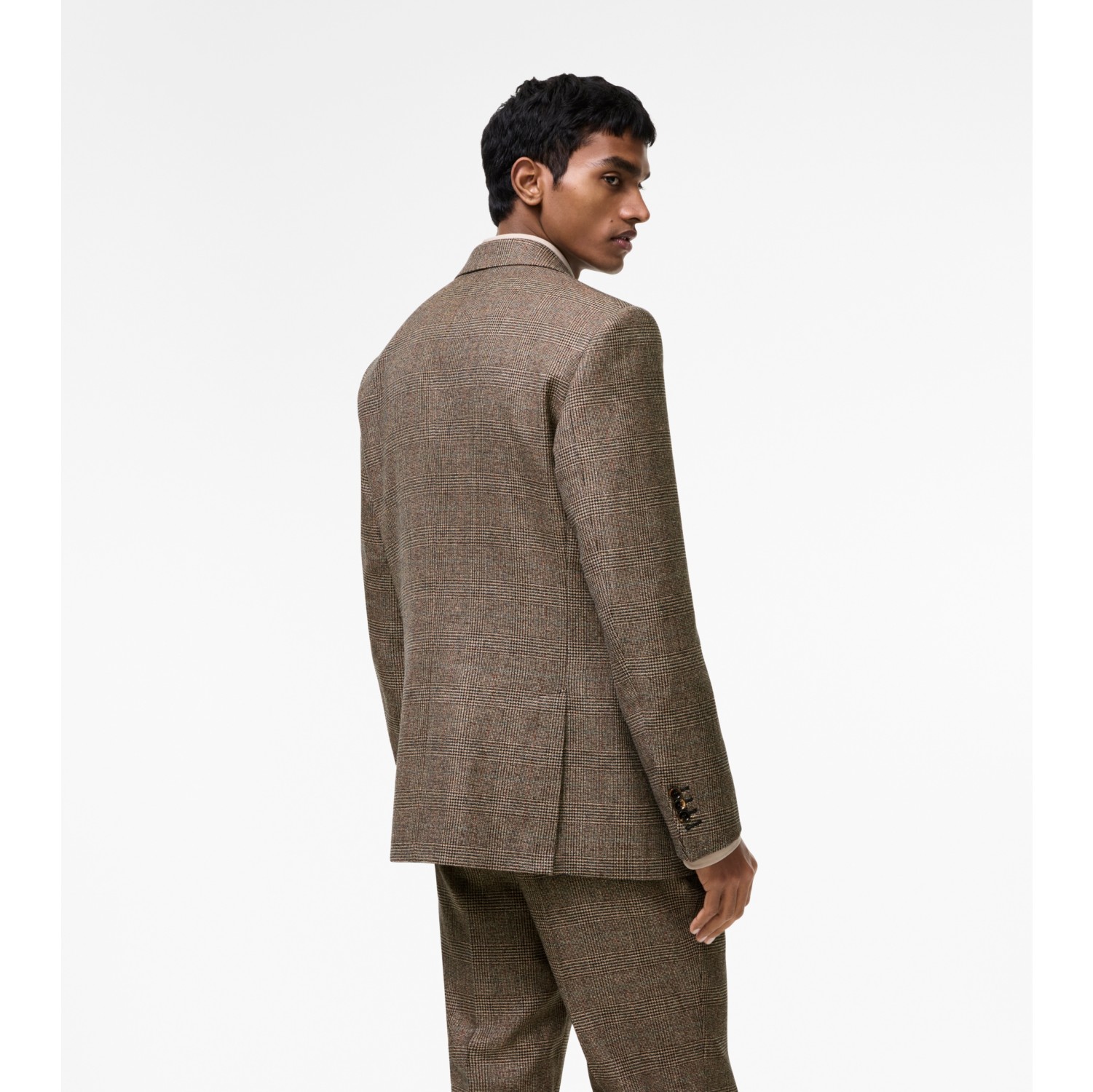 Check Wool Linen Blend Sloane Tailored Jacket in Soap beige/brown - Men, Nylon | Burberry® Official
