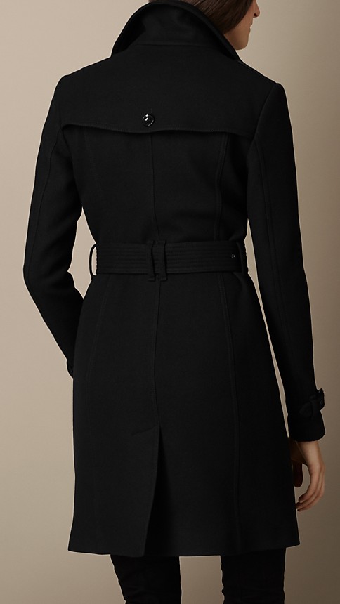 Single-Breasted Double Wool Twill Trench Coat | Burberry