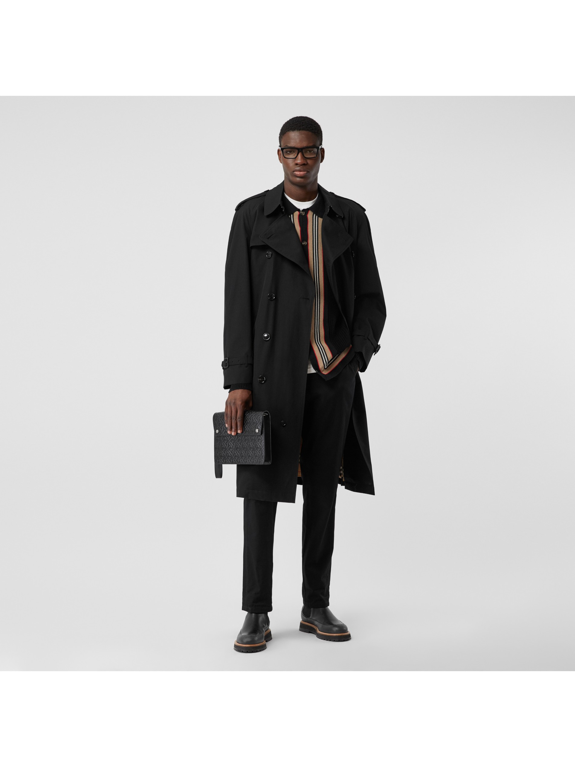 威斯敏斯特版型 - heritage trench 风衣 (黑色) - 男士 | burberry