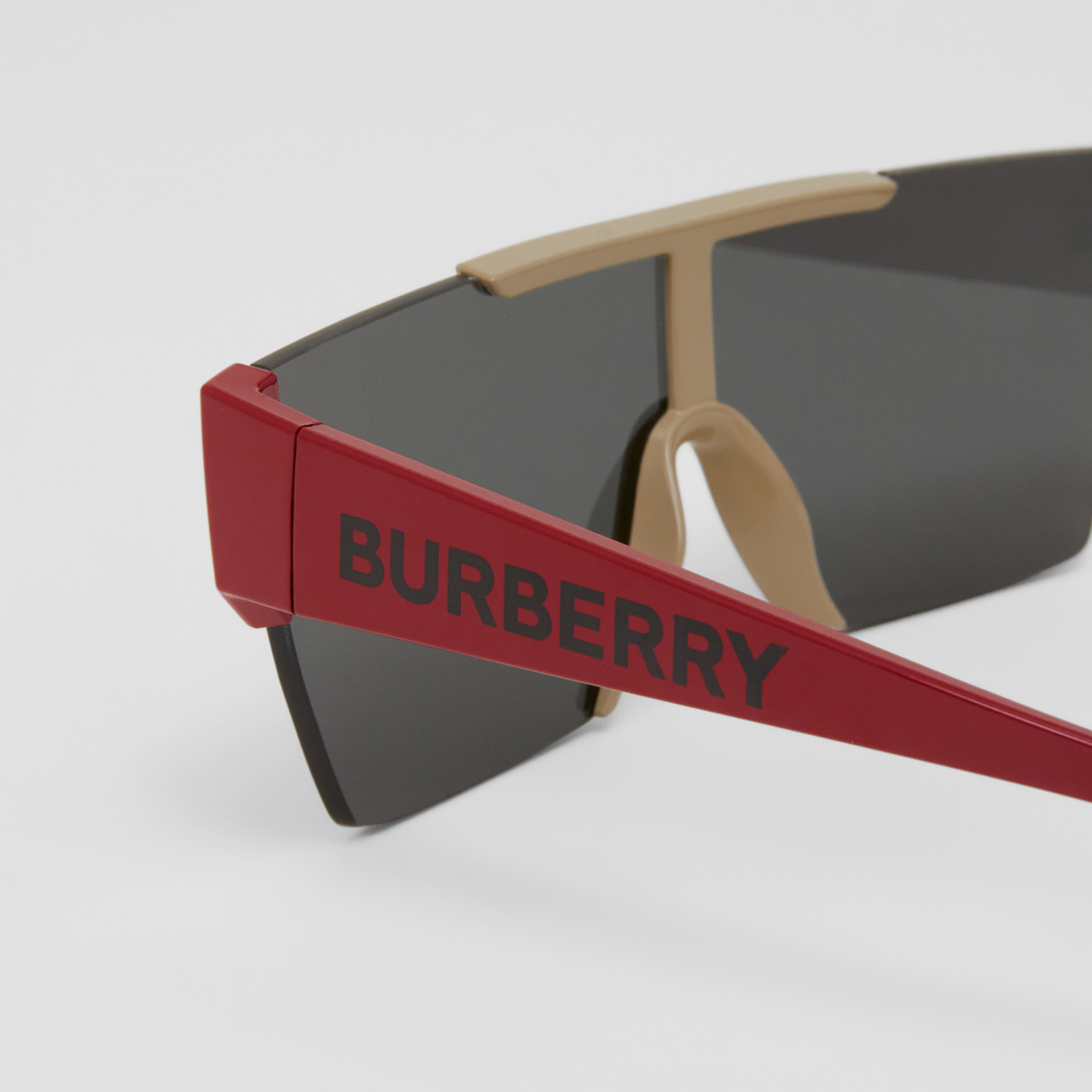 Logo Detail Rectangular Sunglasses in Beige | Burberry® Official - 2