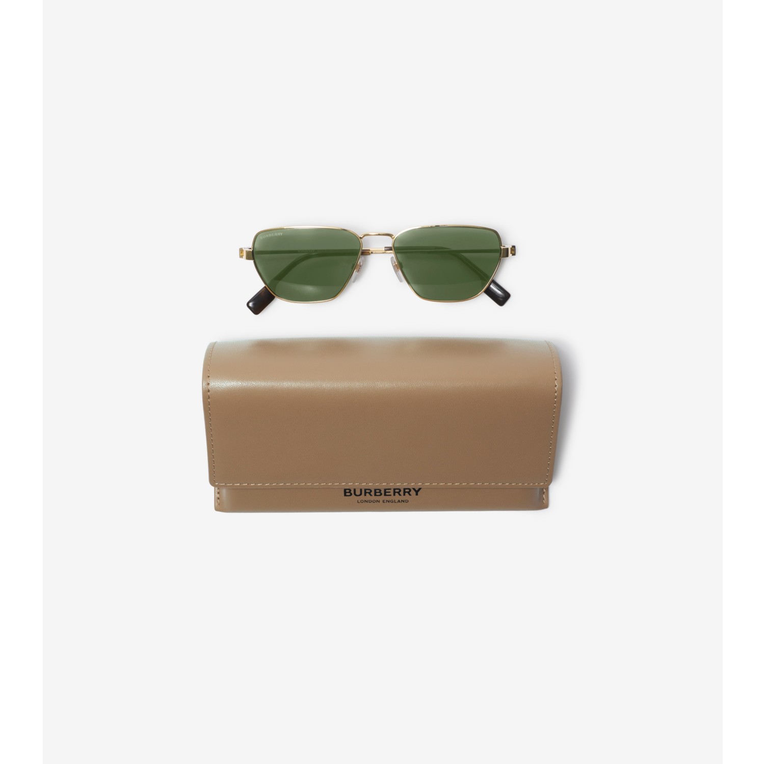 Icon Geometric Sunglasses in Light gold Men Burberry Official