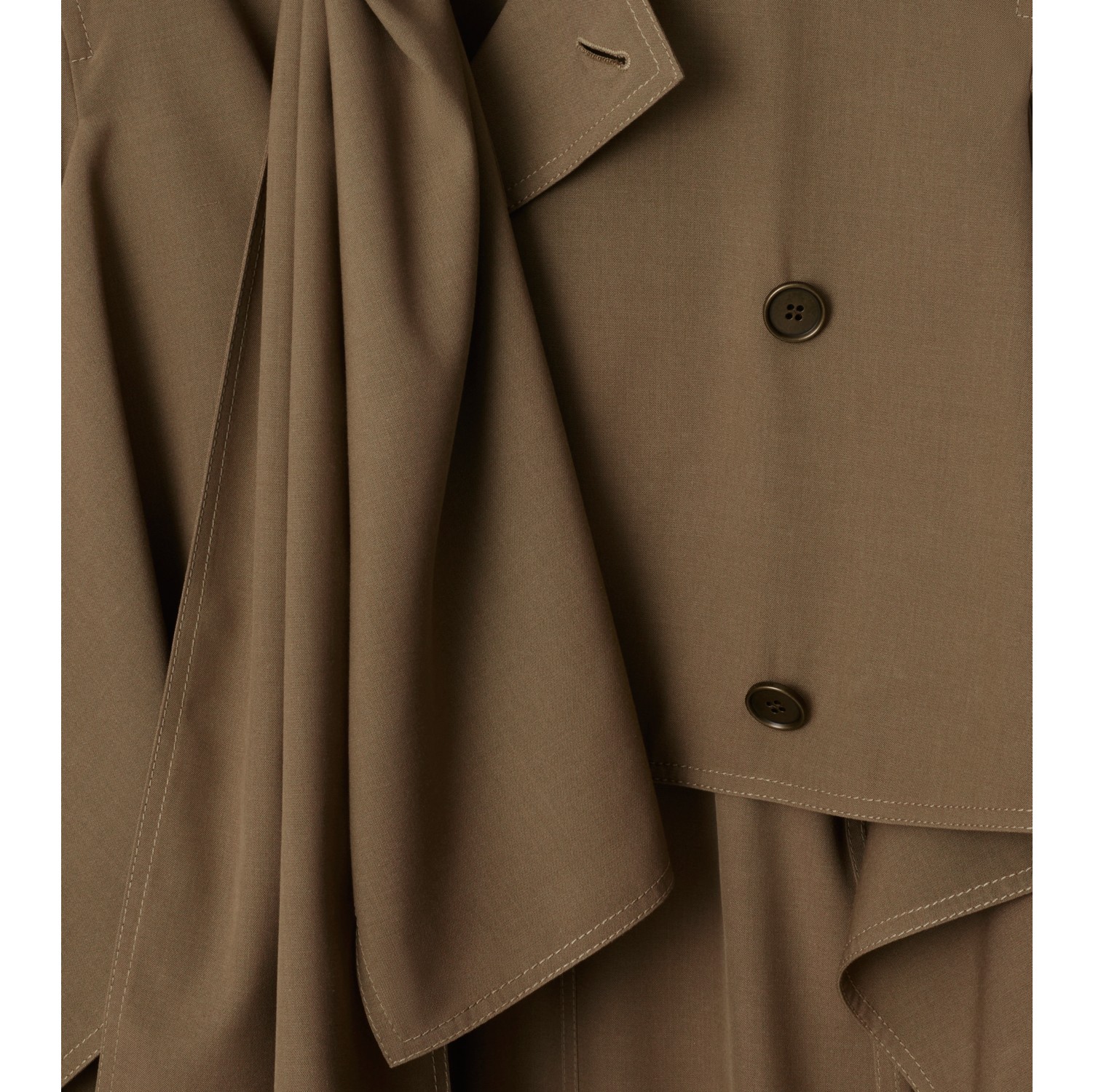 Trench coat largo en seda estilo bufanda