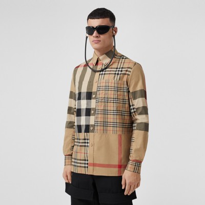 mens burberry button down