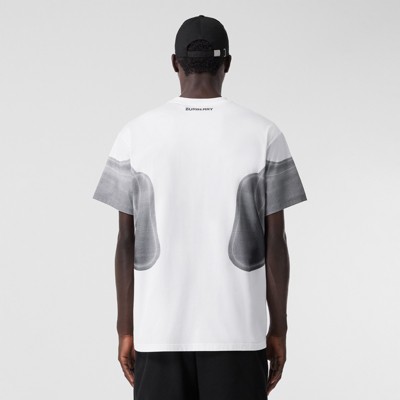 Thomas Bear Print Cotton Oversized T-shirt in White - Men | Burberry®  Official