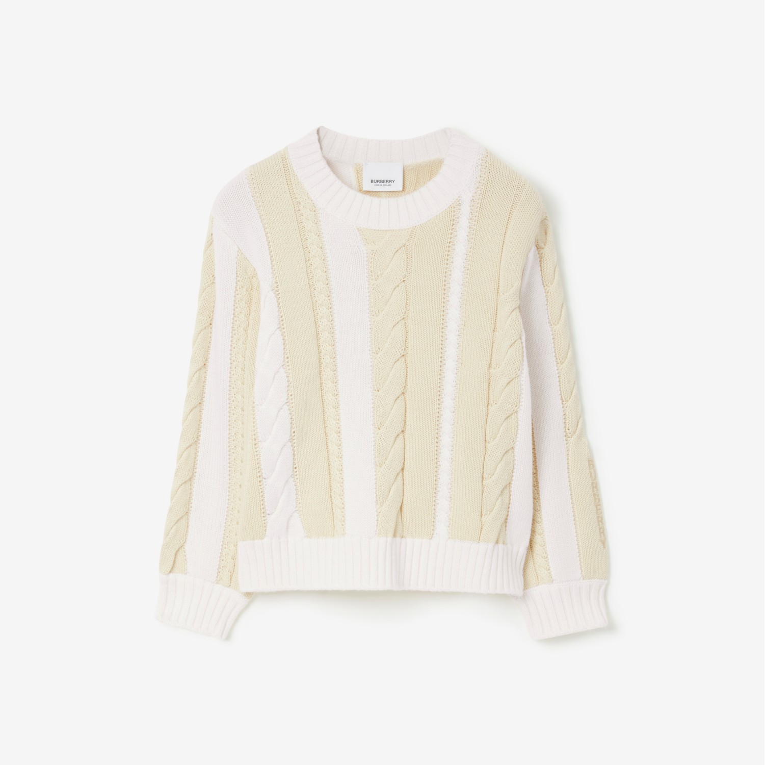 Cable Knit Sweater in Ivory Burberry Official